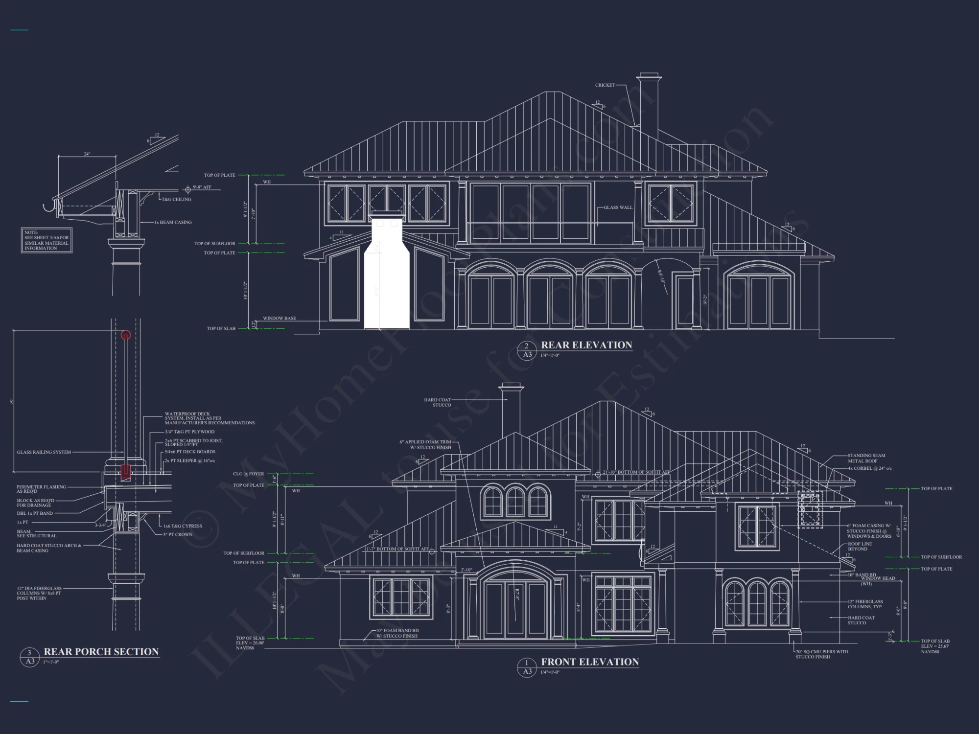 Elegant house Plan with Stunning Floor Plan and CAD Architecture Designs
