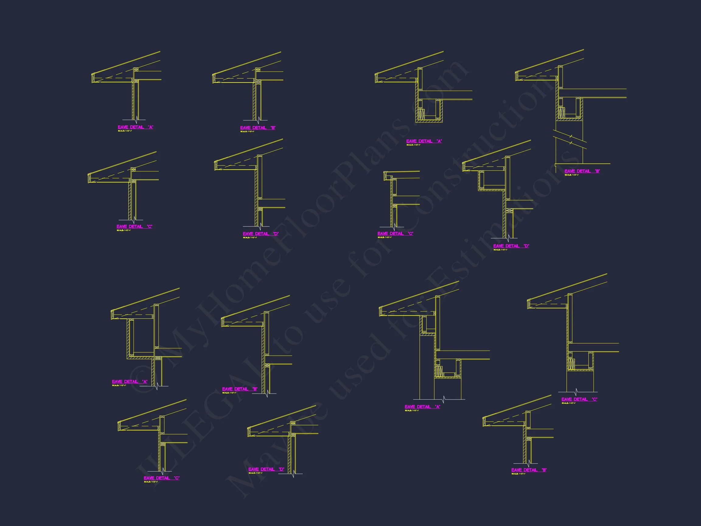 18-1199 HOUSE PLAN - Luxury House Plan with Detailed CAD Floor Designs and Architecture 10 Luxury house Plan with Detailed CAD Floor Designs and Architecture