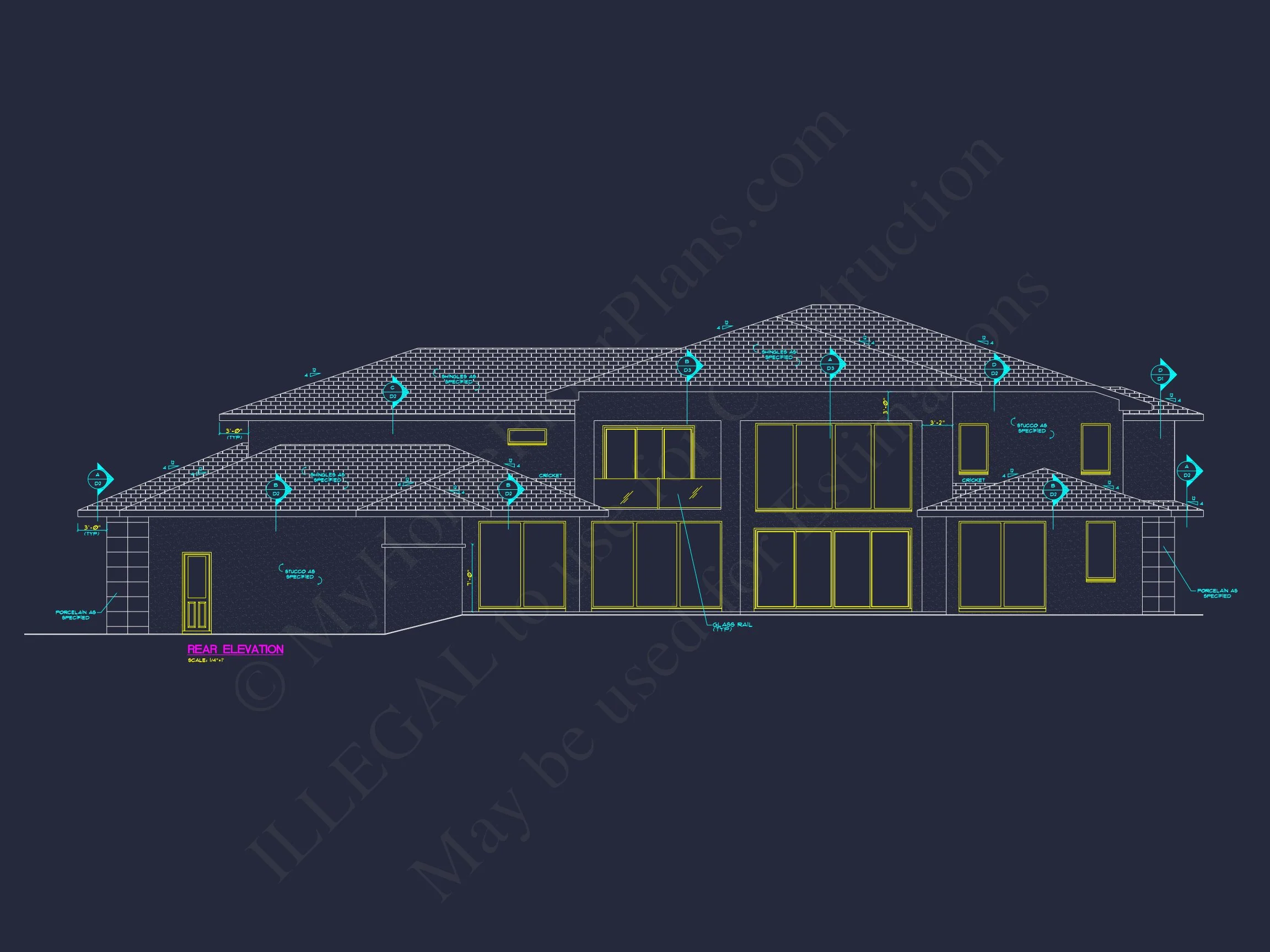 18-1199 HOUSE PLAN - Luxury House Plan with Detailed CAD Floor Designs and Architecture 5 Luxury house Plan with Detailed CAD Floor Designs and Architecture
