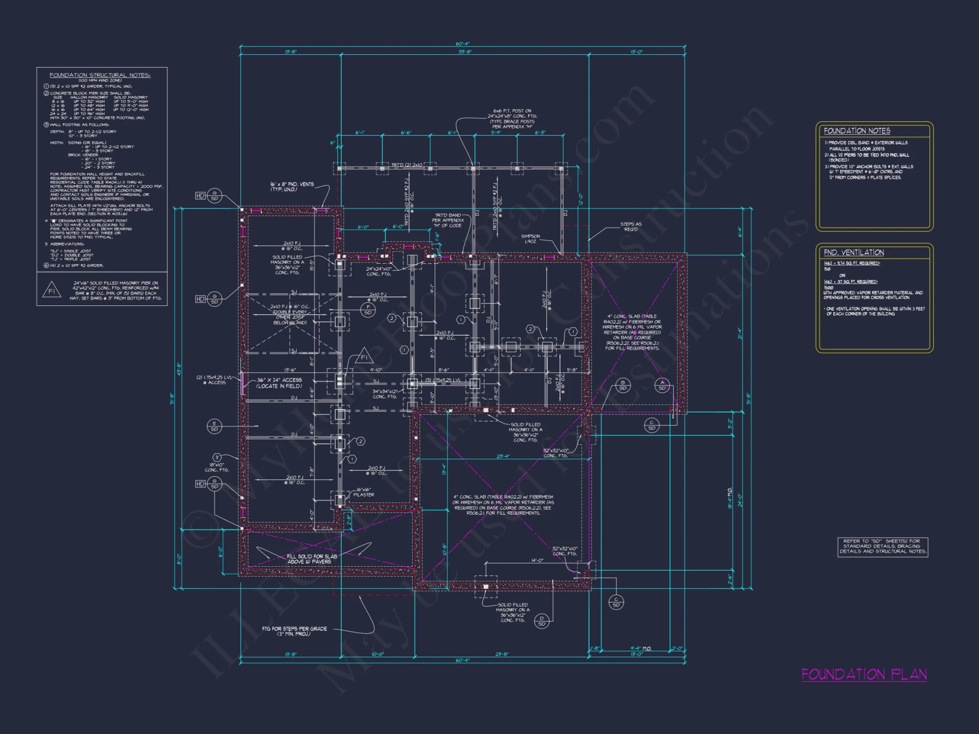 3-Story house Plan with 5 Bedrooms, CAD Blueprints & Designs