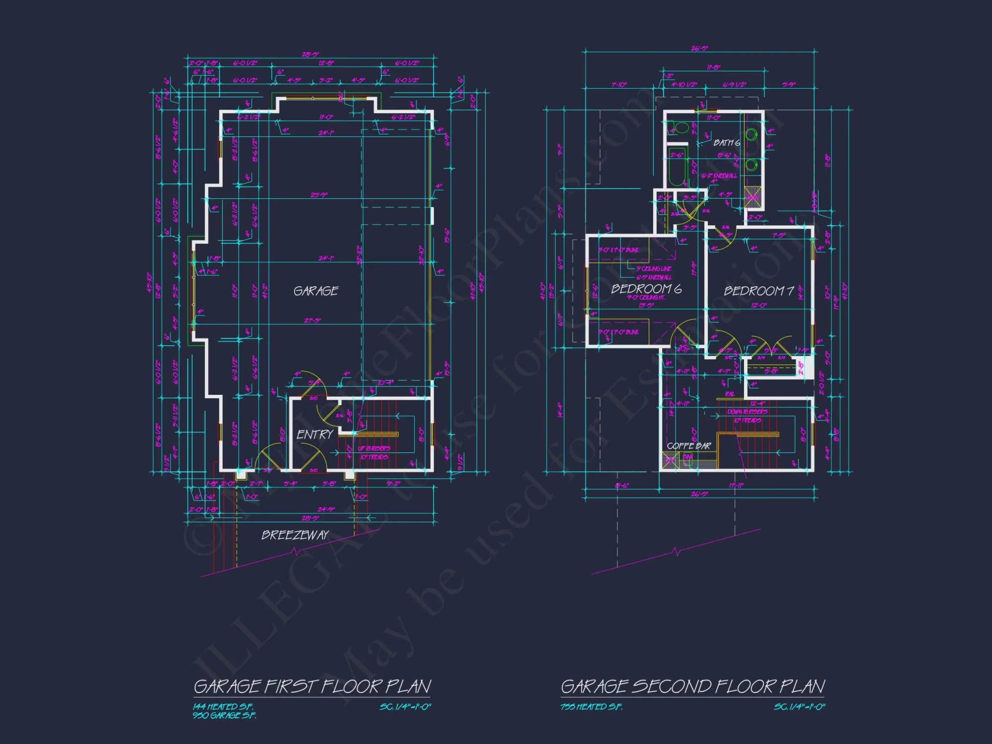 Customizable house Plan with 7 Bedrooms and Unique Garage Design