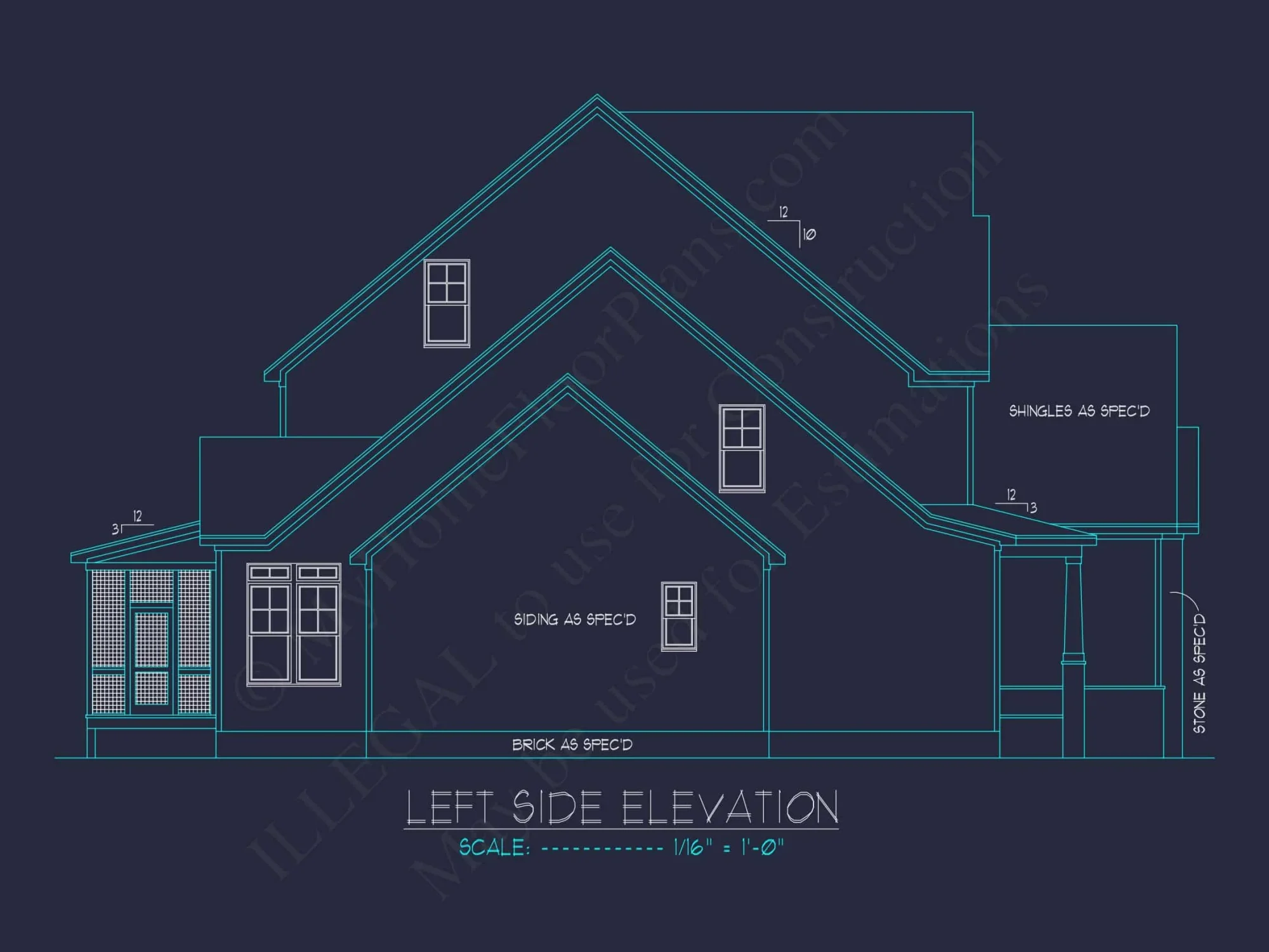 Stunning house Floor Plan with Blueprint & CAD Designs