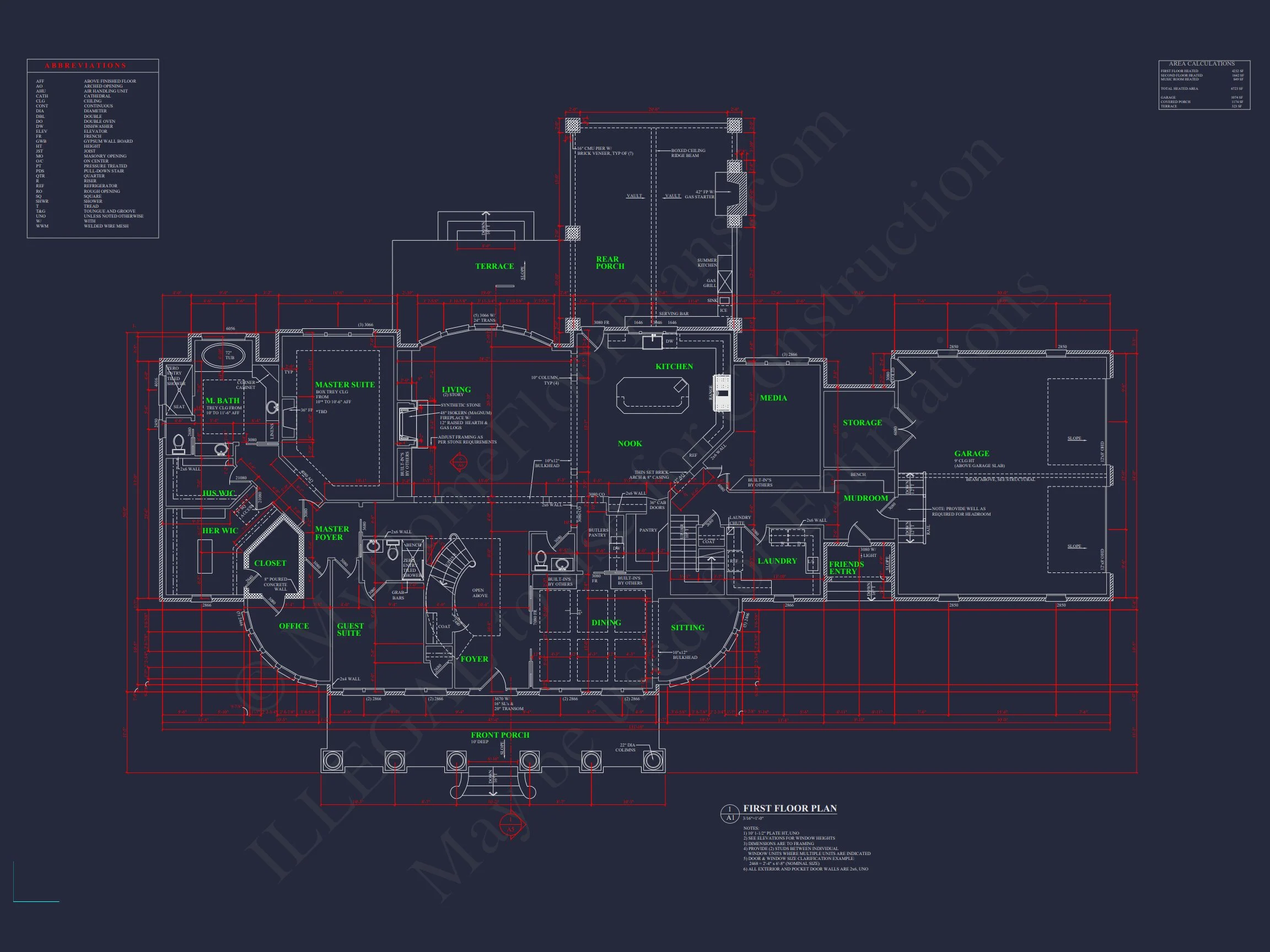 17-1721 HOUSE PLAN - Elegant House Plan with Full Blueprint, CAD, & Designs 9 Elegant house Plan with Full Blueprint, CAD, & Designs