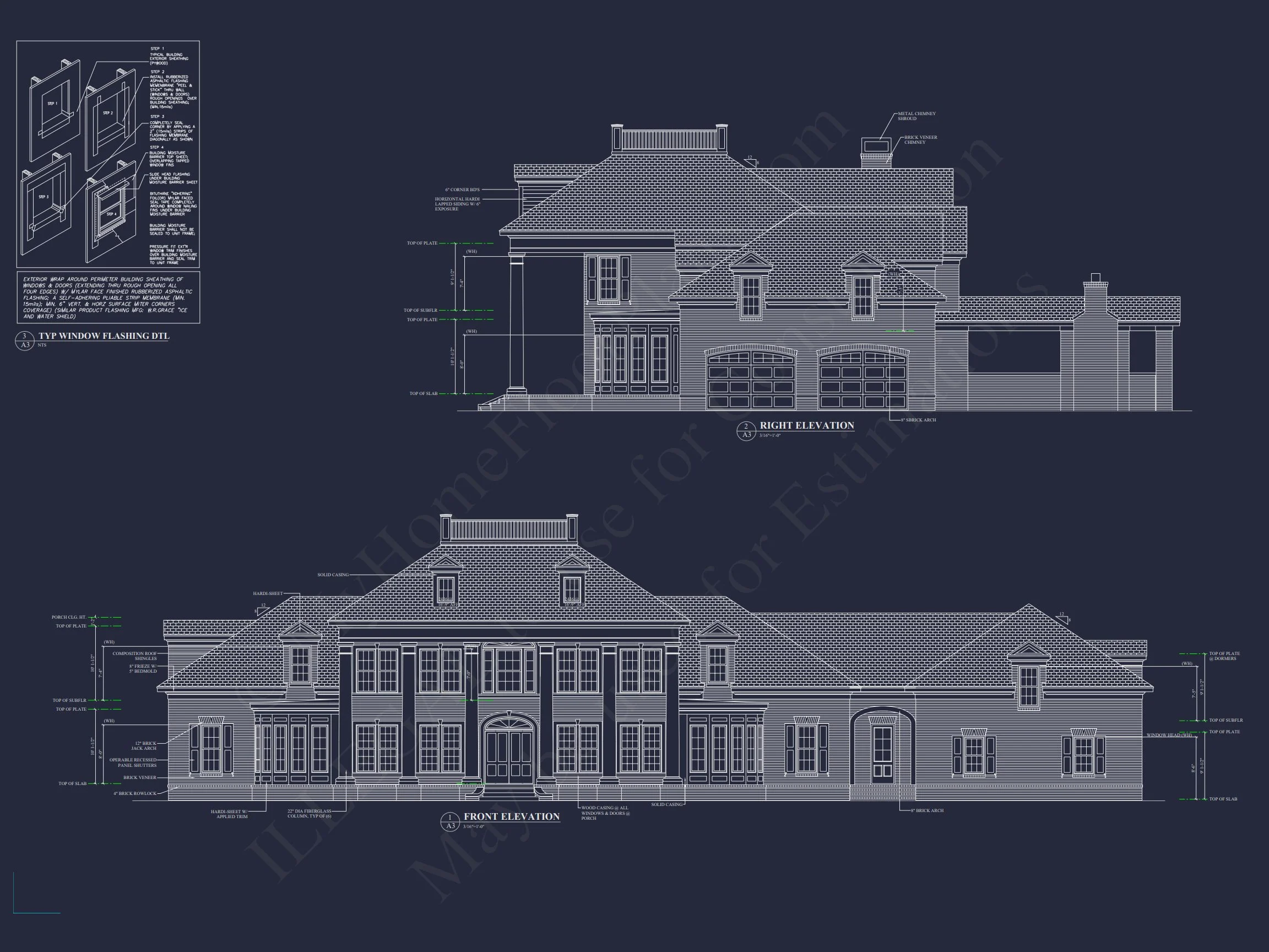 17-1721 HOUSE PLAN - Elegant House Plan with Full Blueprint, CAD, & Designs 6 Elegant house Plan with Full Blueprint, CAD, & Designs