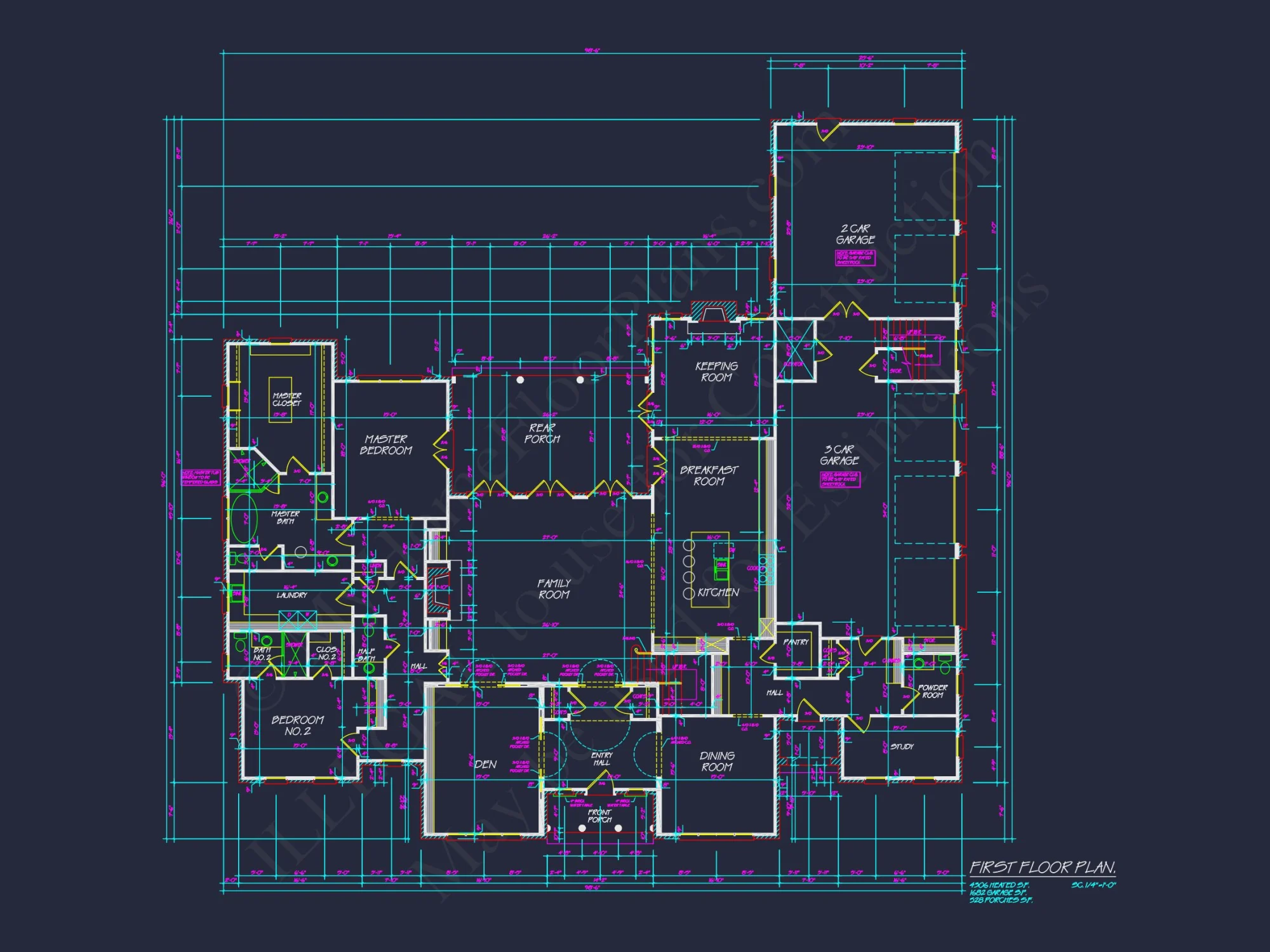 Elegant house Plan with Spacious Floor Plan, CAD Blueprints & Designs