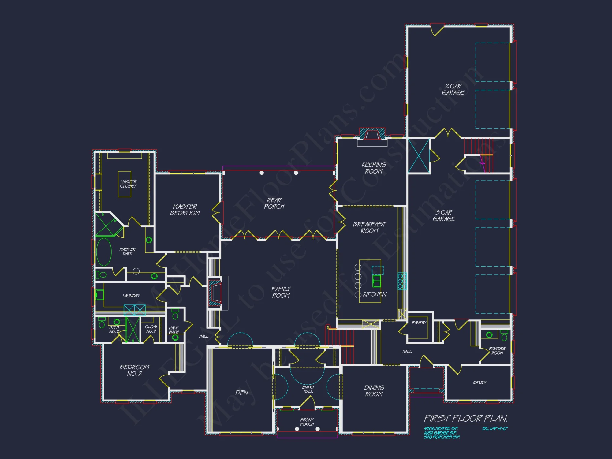 Elegant house Plan with Spacious Floor Plan, CAD Blueprints & Designs