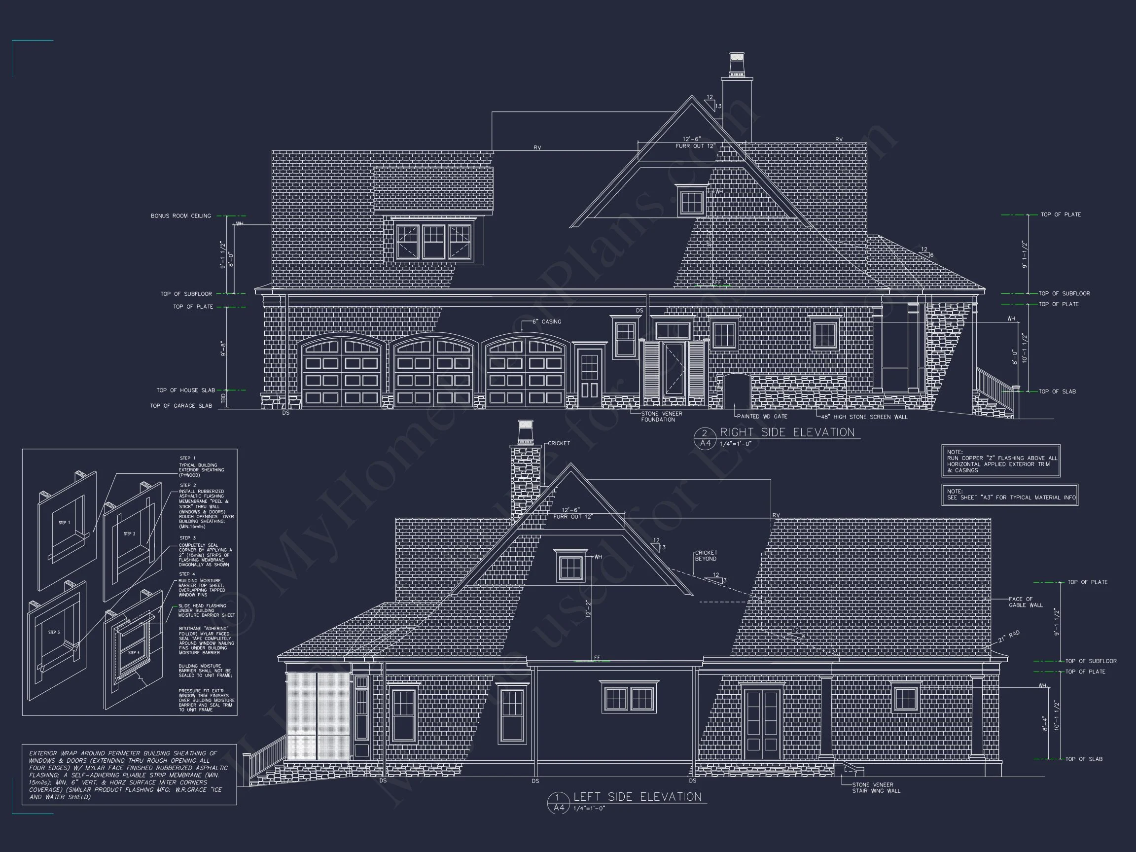 17-1479 HOUSE PLAN - Elegant Shingle Style House Plan with 5 Beds and CAD Designs 3 Elegant Shingle Style house Plan with 5 Beds and CAD Designs