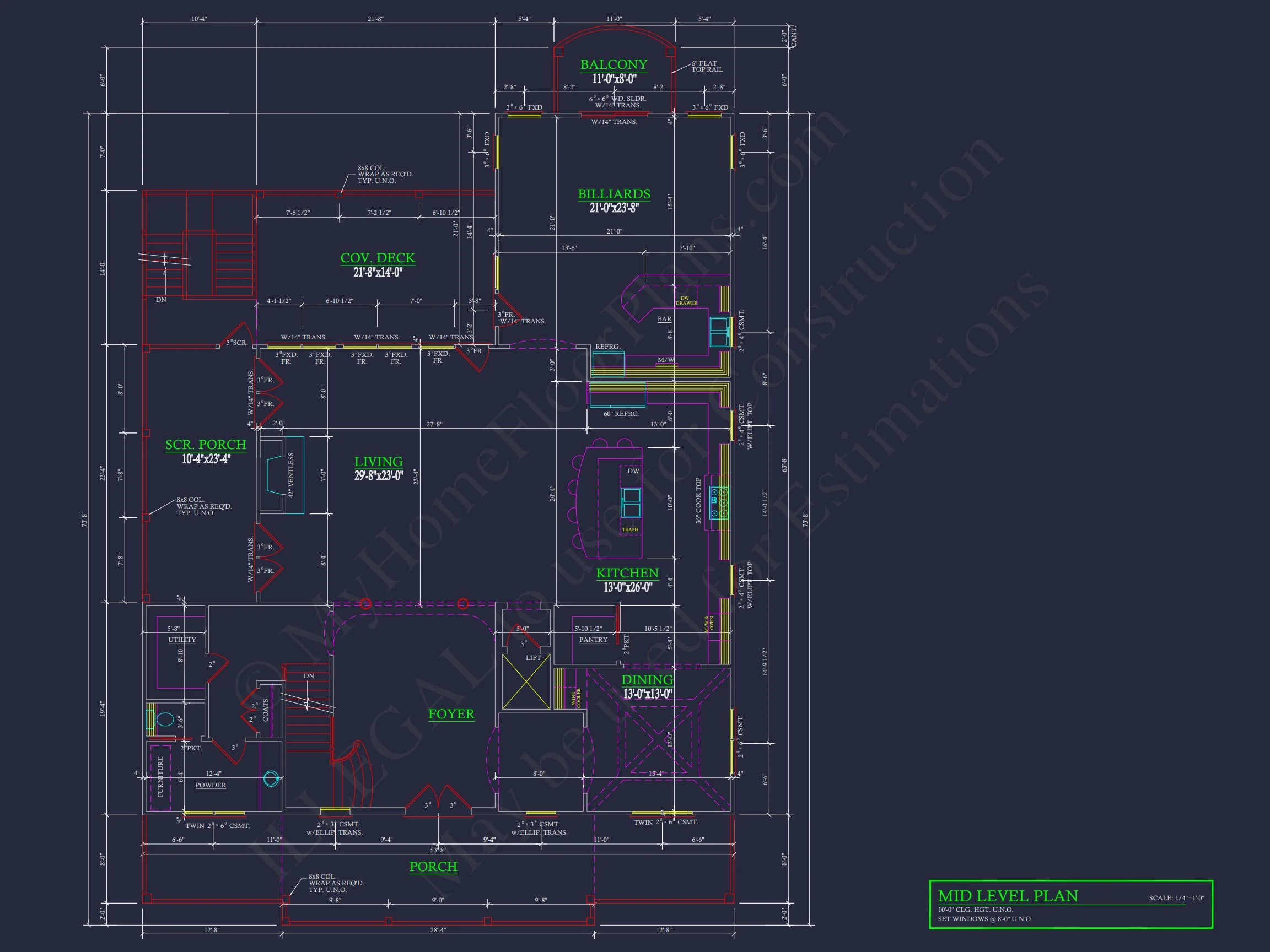 17-1247 HOUSE PLAN - Beach House Plan with CAD Design & Stunning Architecture 7 Beach house Plan with CAD Design & Stunning Architecture