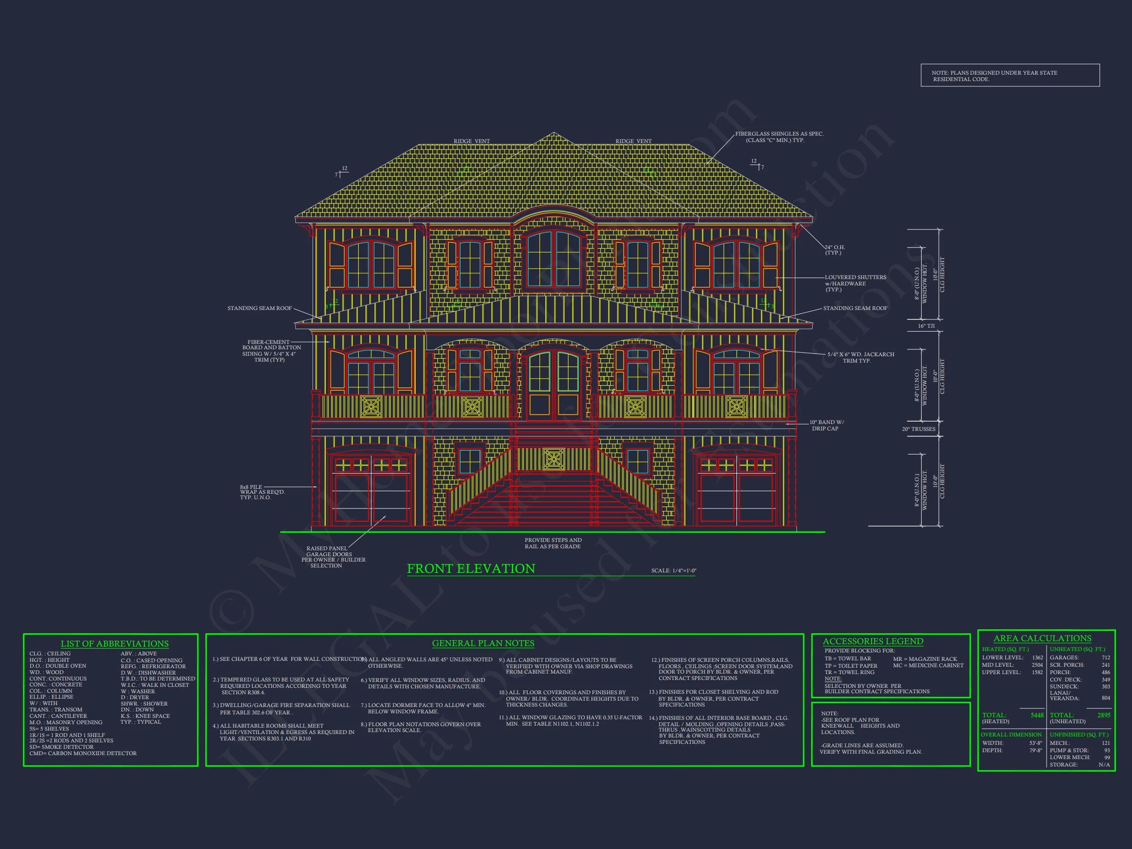 17-1247 HOUSE PLAN - Beach House Plan with CAD Design & Stunning Architecture 2 Beach house Plan with CAD Design & Stunning Architecture