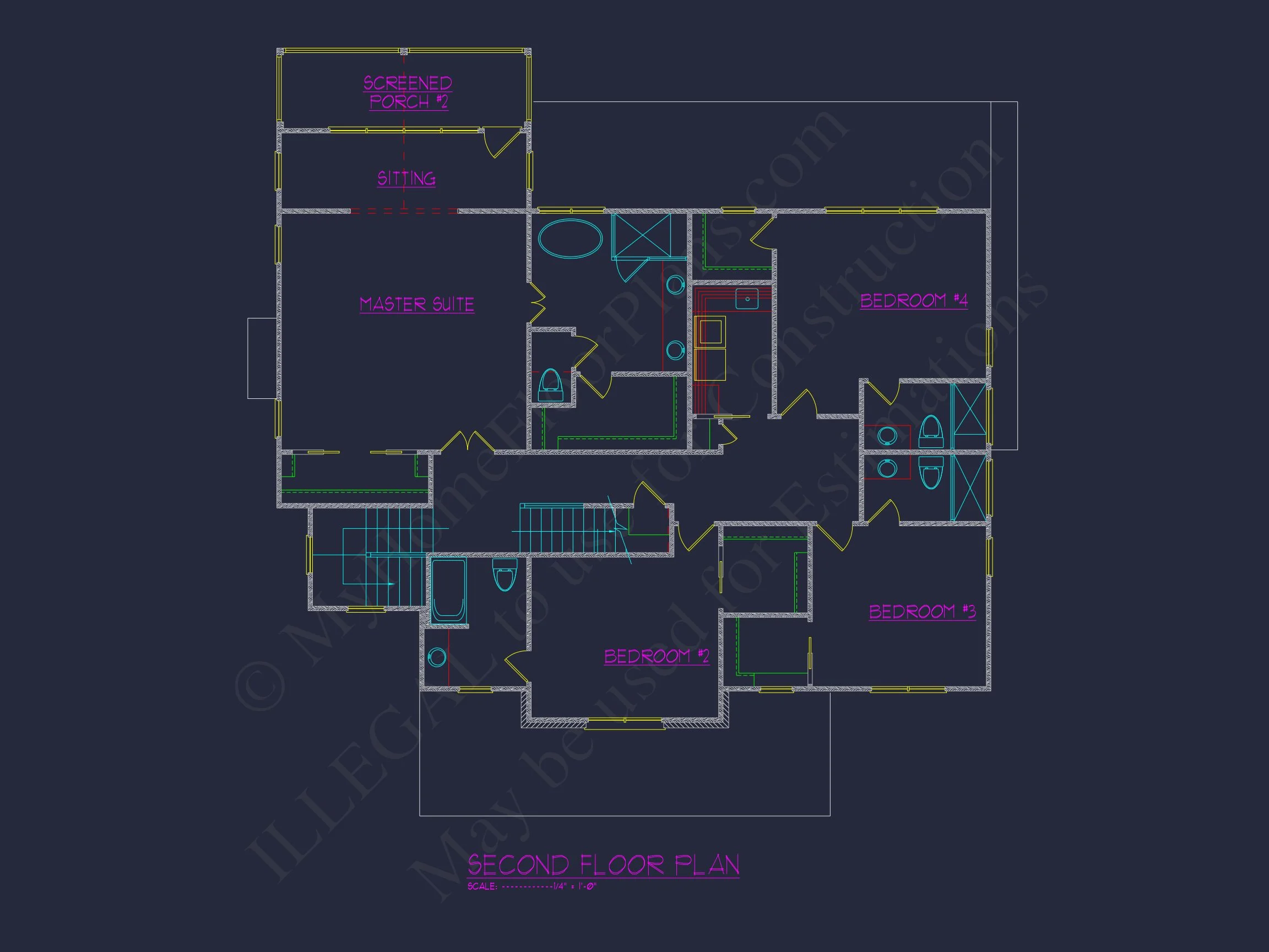 17-1163 HOUSE PLAN - Elegant House Design: 3-Story CAD Floor Plan with Colonial Style 7 Elegant house Design: 3-Story CAD Floor Plan with Colonial Style