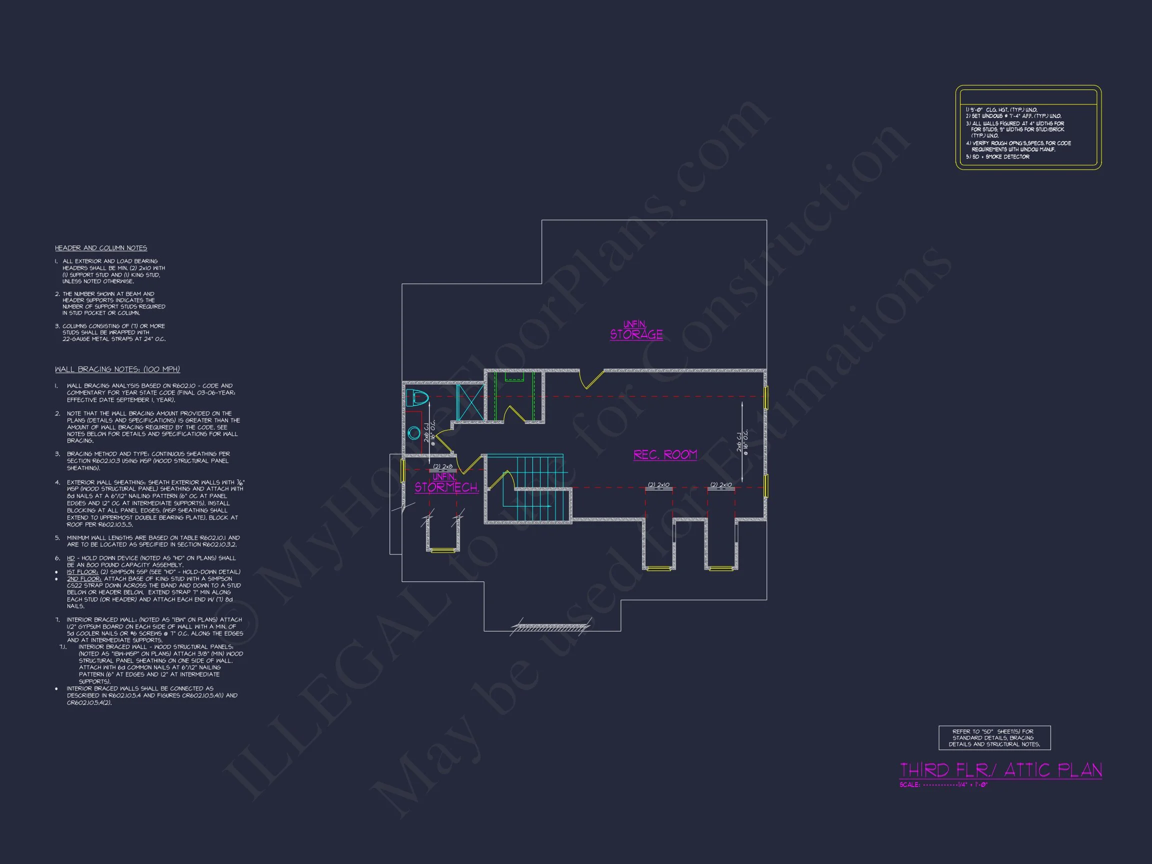 17-1060 HOUSE PLAN - Traditional House Plan with 2.5 Stories, 4 Beds, and CAD Blueprint 42 Traditional house Plan with 2.5 Stories, 4 Beds, and CAD Blueprint