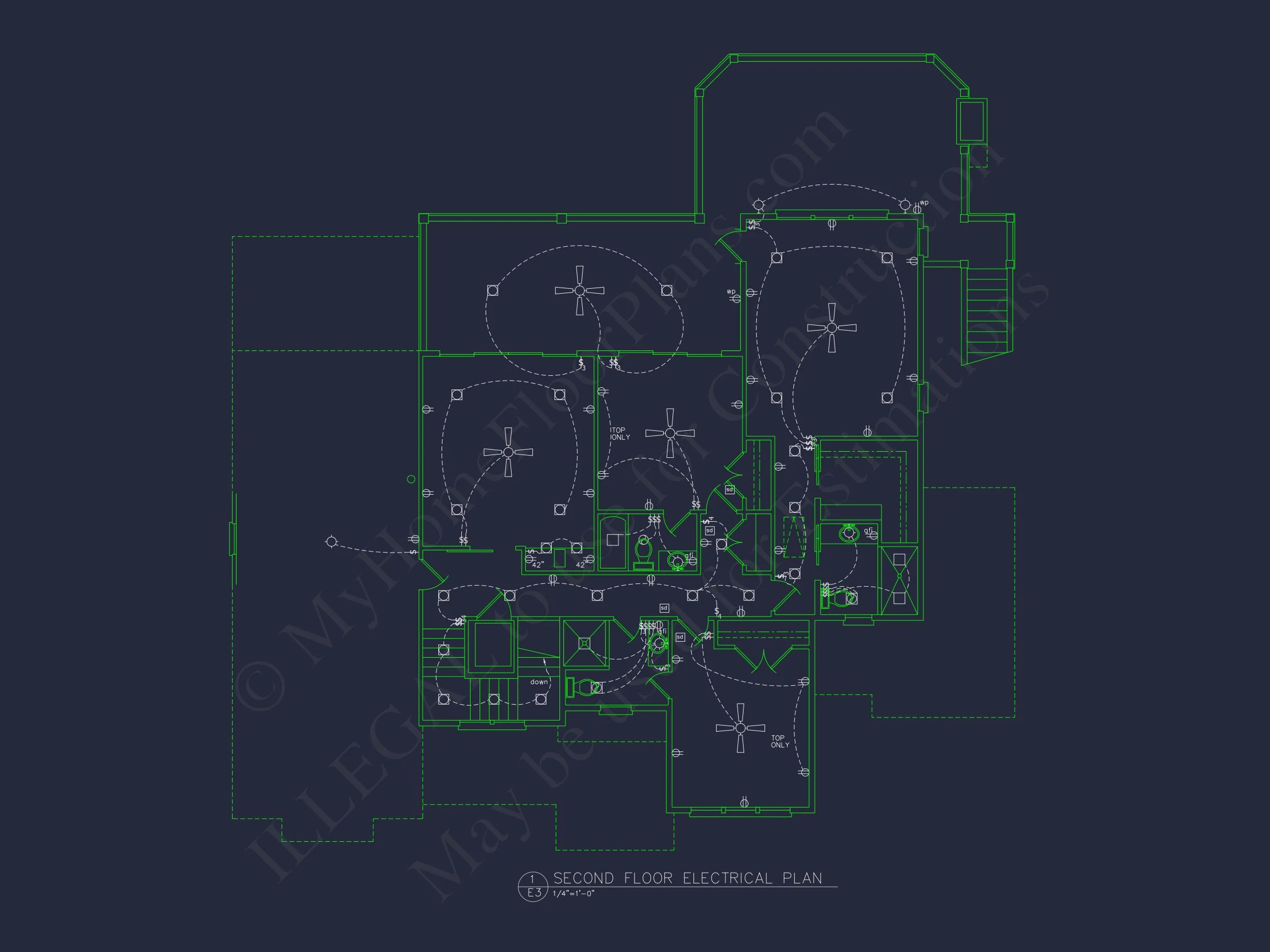 17-1036 HOUSE PLAN - Elegant Beach House Plan: CAD and Blueprint Designs 16 Elegant Beach house Plan: CAD and Blueprint Designs