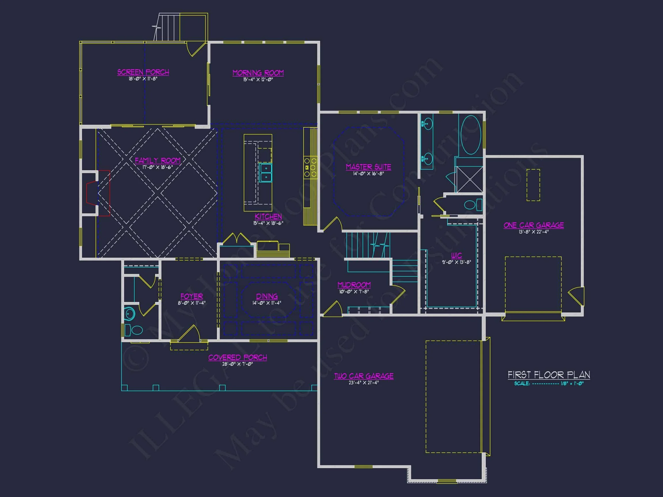 16-1828 HOUSE PLAN - Modern Craftsman House Plan: Floor Plans & CAD Designs 7 Modern Craftsman house Plan: Floor Plans & CAD Designs