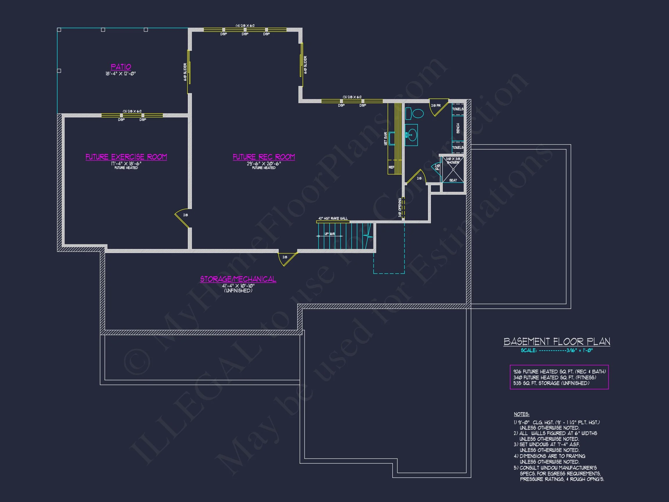16-1828 HOUSE PLAN - Modern Craftsman House Plan: Floor Plans & CAD Designs 6 Modern Craftsman house Plan: Floor Plans & CAD Designs