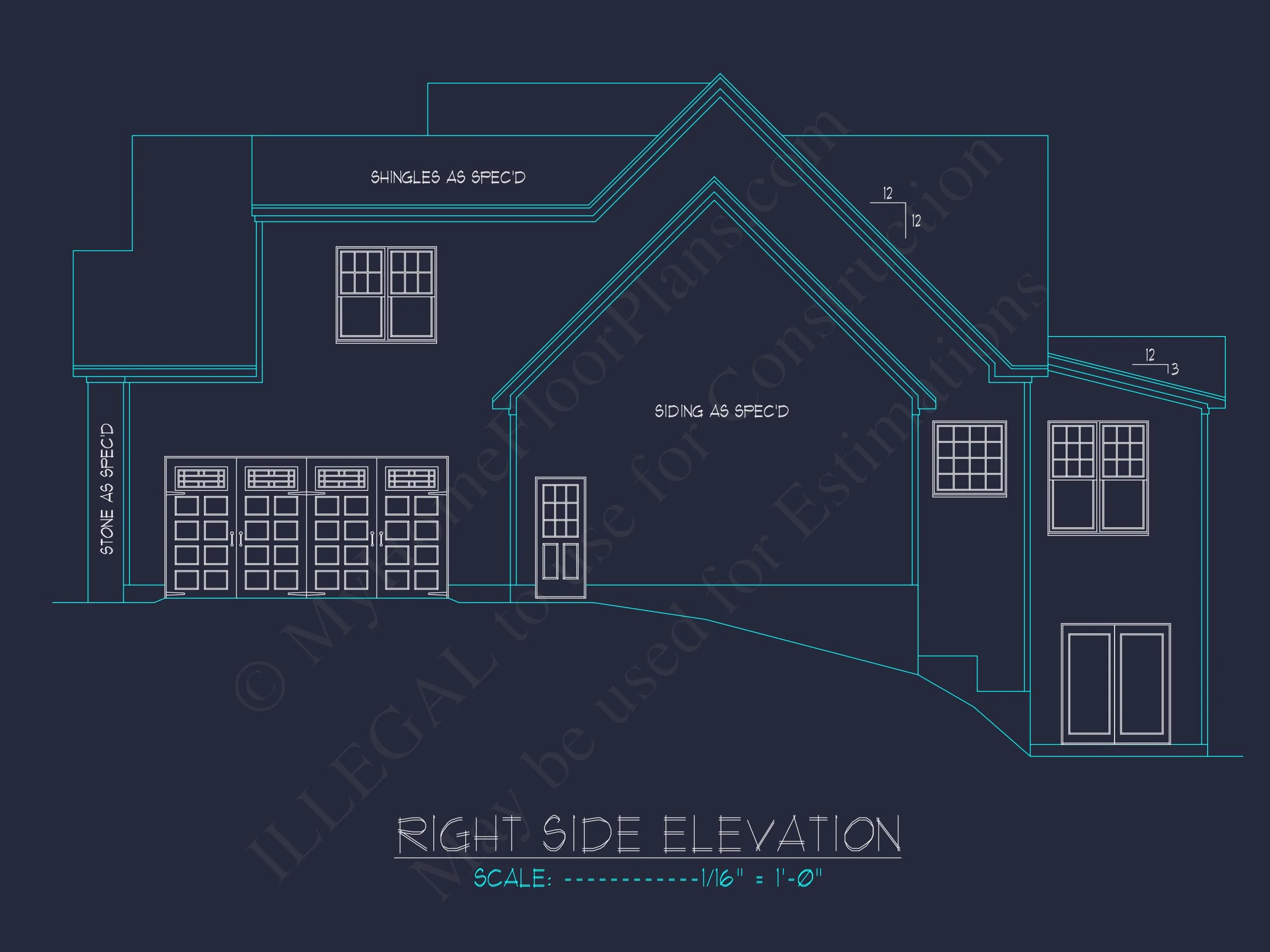 16-1828 HOUSE PLAN - Modern Craftsman House Plan: Floor Plans & CAD Designs 5 Modern Craftsman house Plan: Floor Plans & CAD Designs
