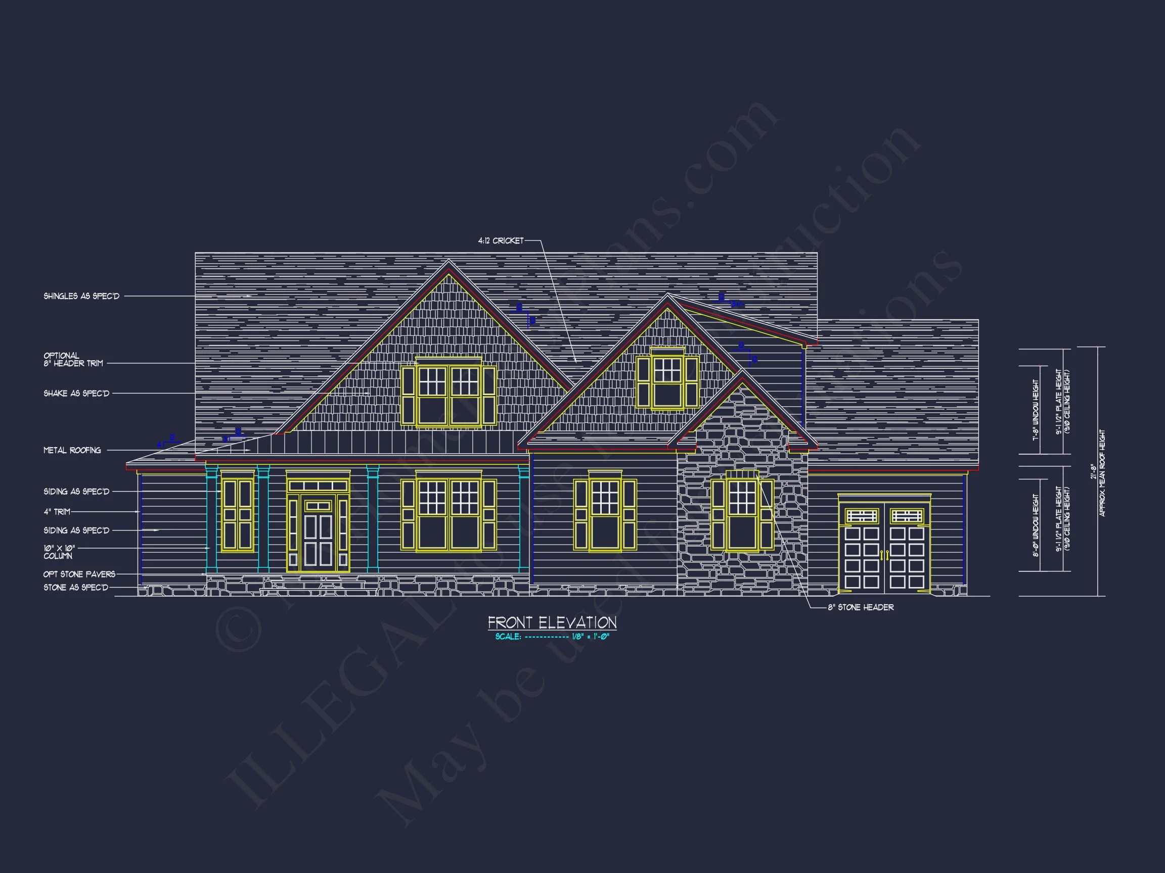 16-1828 HOUSE PLAN - Modern Craftsman House Plan: Floor Plans & CAD Designs 2 Modern Craftsman house Plan: Floor Plans & CAD Designs