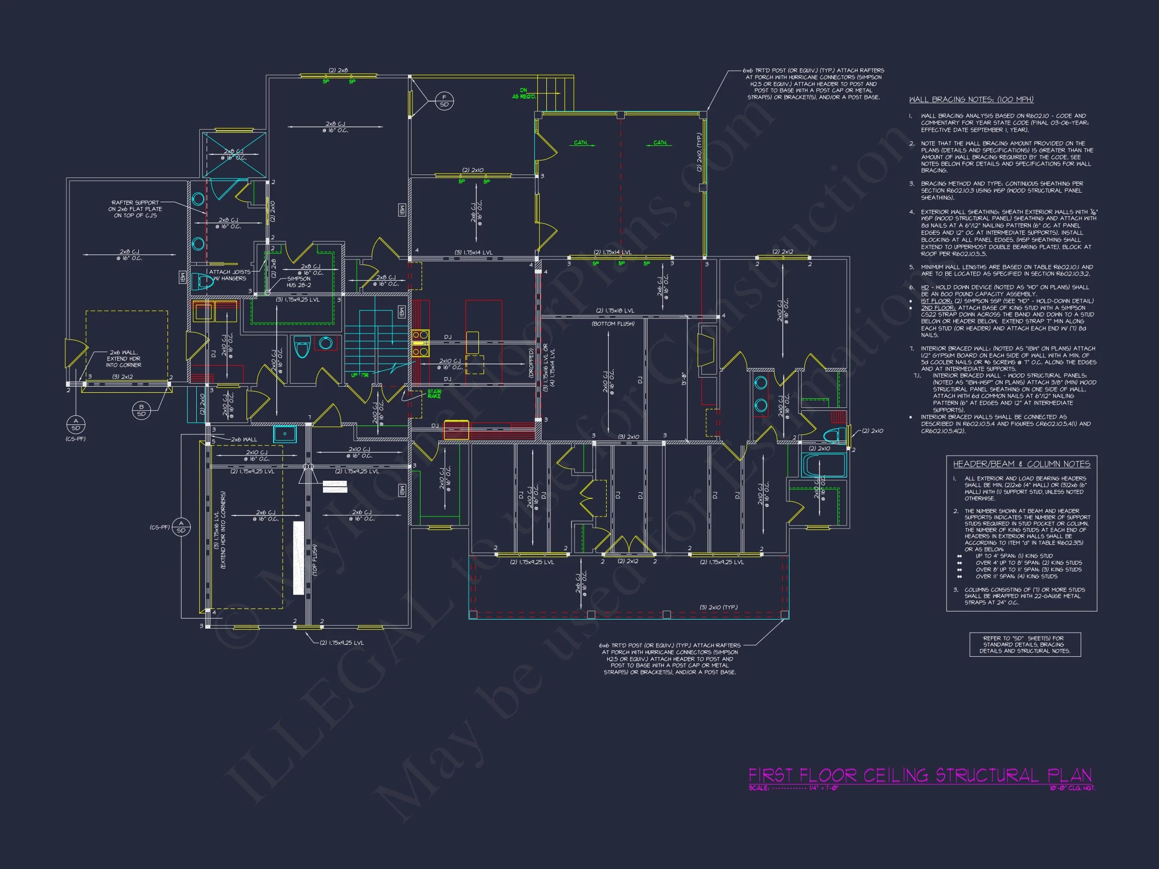 18-1755 HOUSE PLAN - Modern Craftsman House Floor Plan with Detailed Architecture 13 Modern Craftsman house Floor Plan with Detailed Architecture