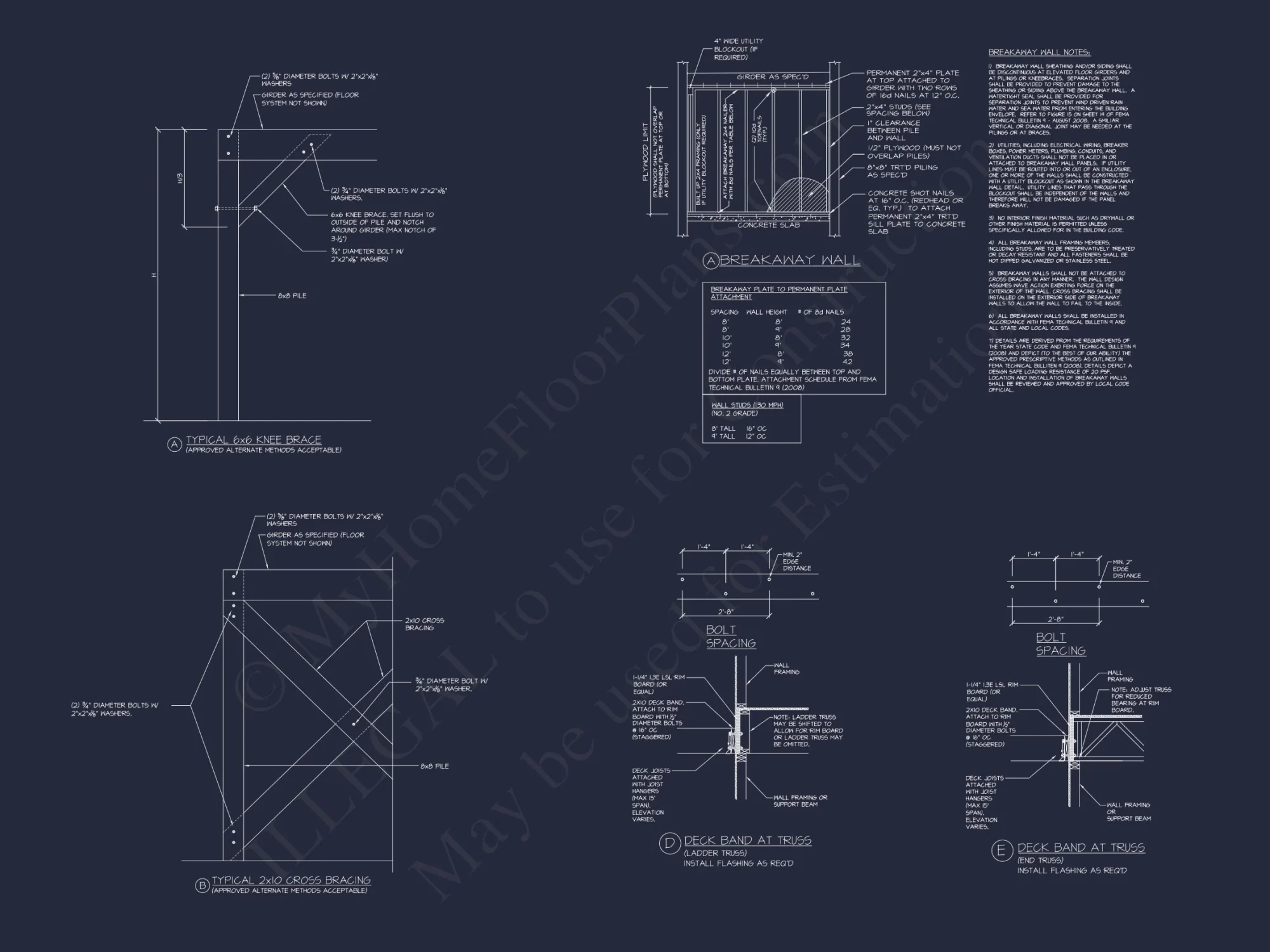 Beautiful house Plan With Coastal Design and CAD Blueprints