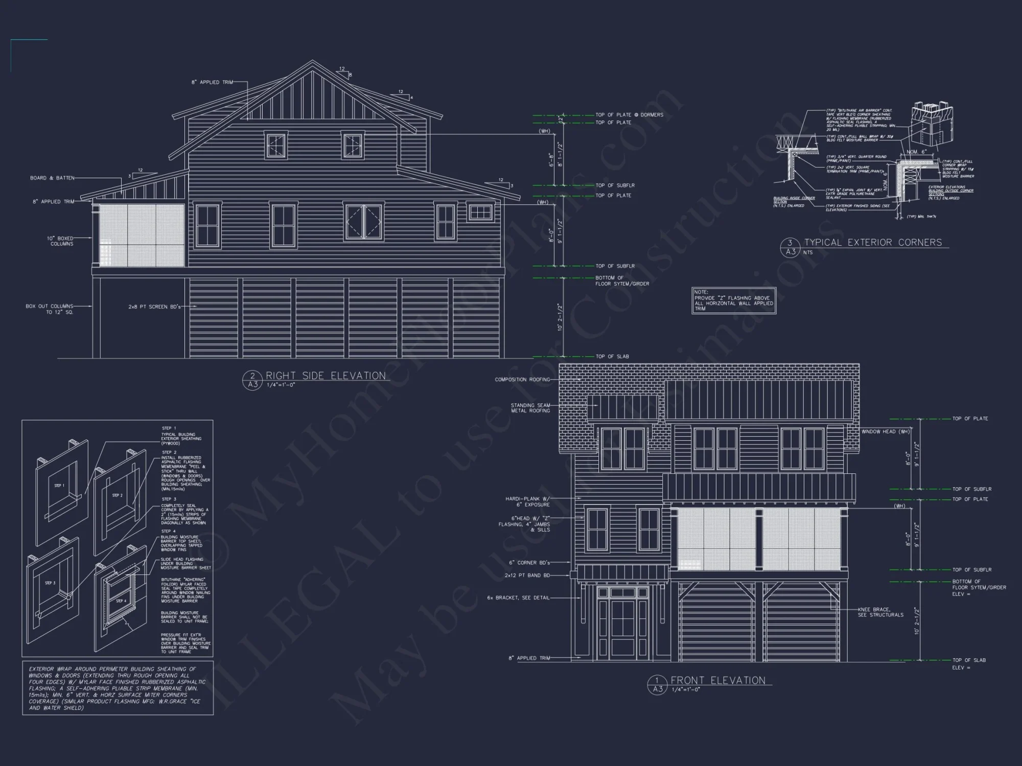 Beautiful house Plan With Coastal Design and CAD Blueprints