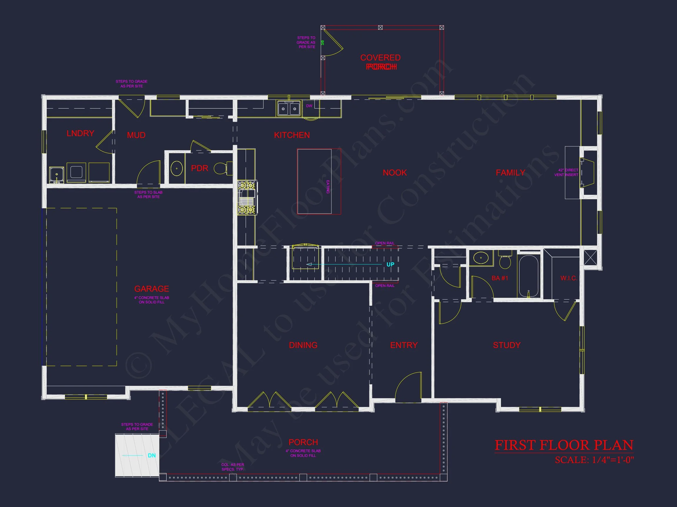 15-1490 HOUSE PLAN - Modern House Plan with 2 Floors, CAD Blueprint & 5 Bedrooms 42 Modern house Plan with 2 Floors, CAD Blueprint & 5 Bedrooms