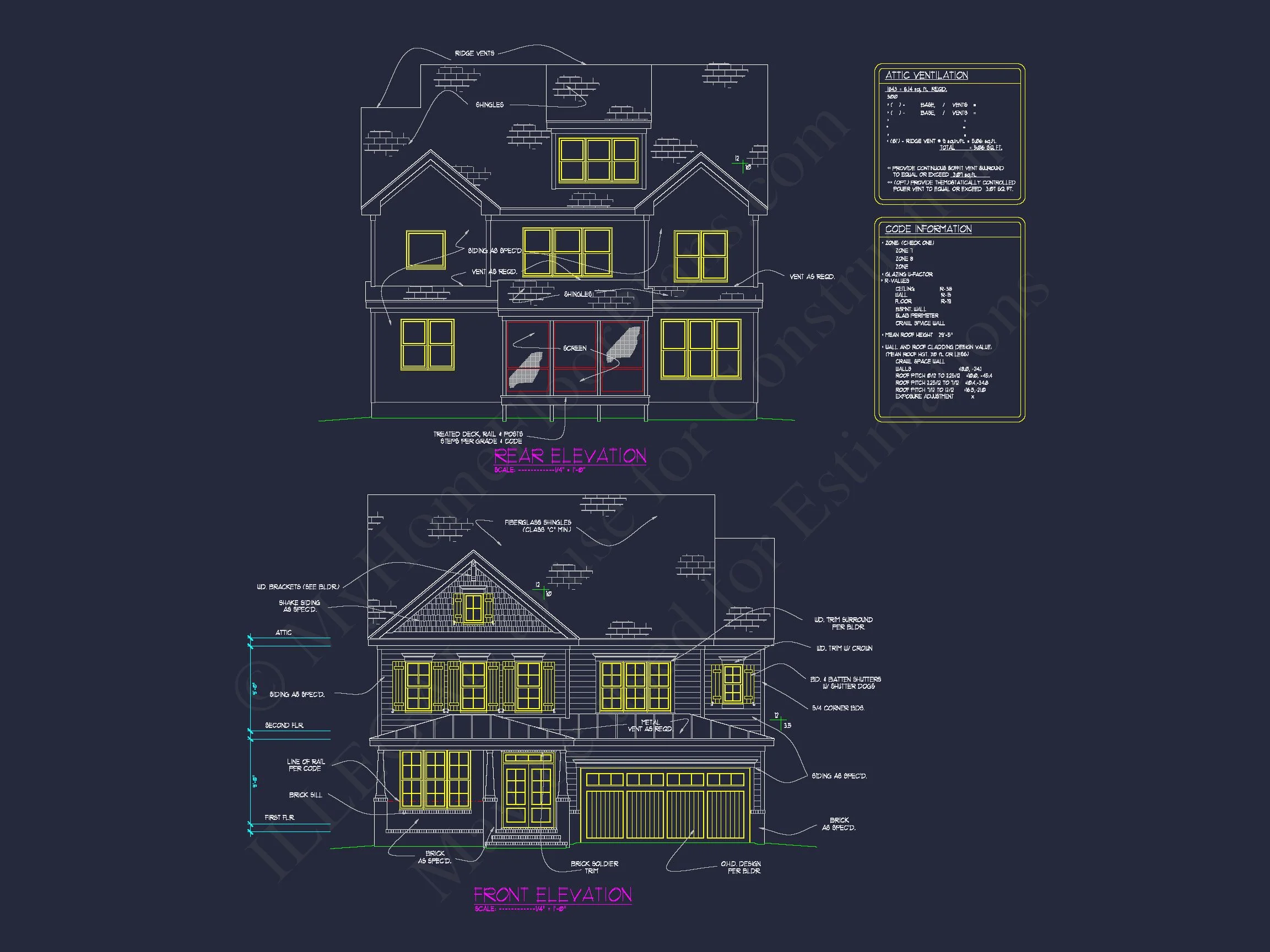 13-1343 HOUSE PLAN - Functional 5-Bedroom CAD House Plan With Bonus Features 29 Functional 5-Bedroom CAD house Plan With Bonus Features