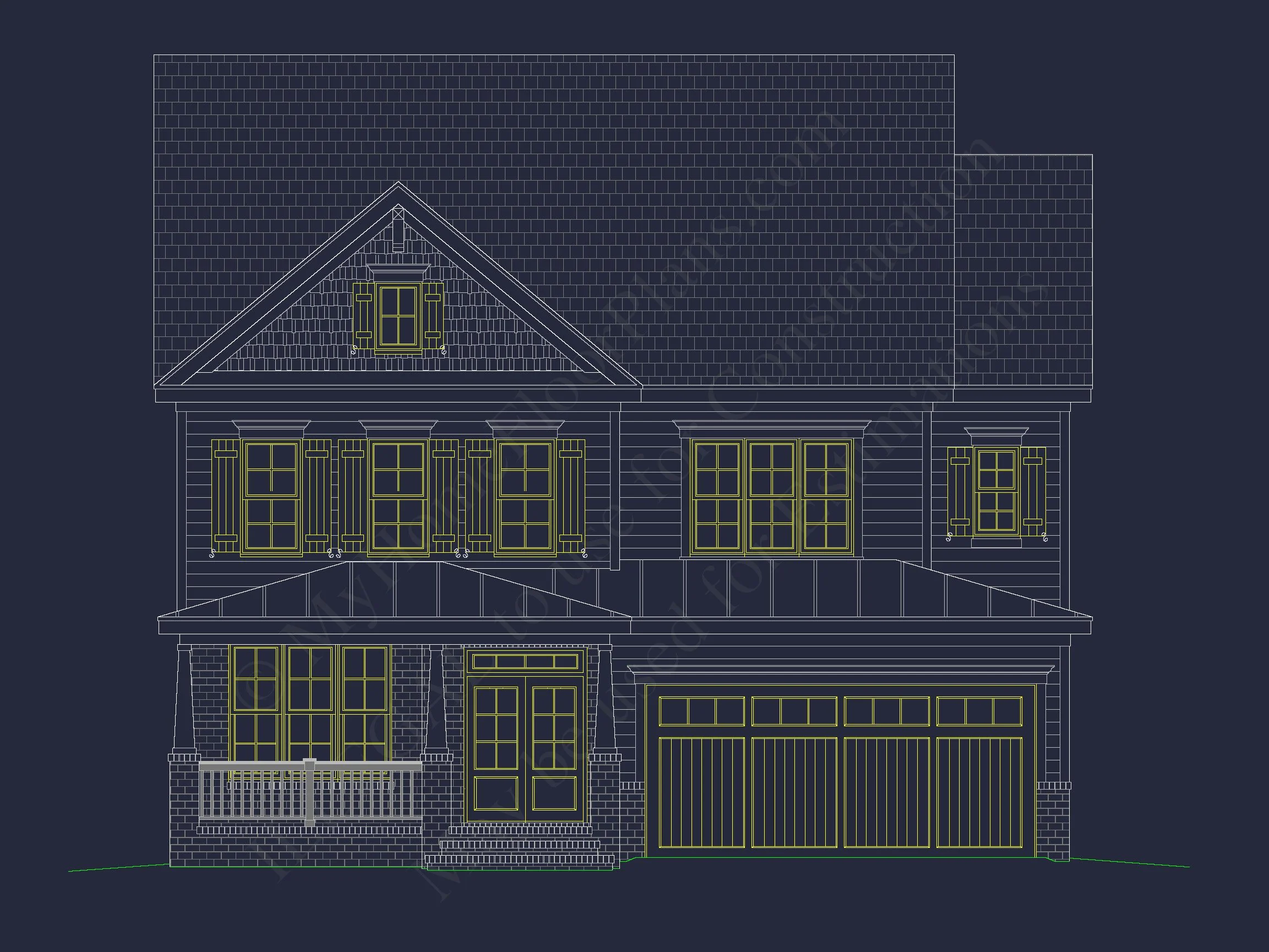13-1343 HOUSE PLAN - Functional 5-Bedroom CAD House Plan With Bonus Features 23 Functional 5-Bedroom CAD house Plan With Bonus Features