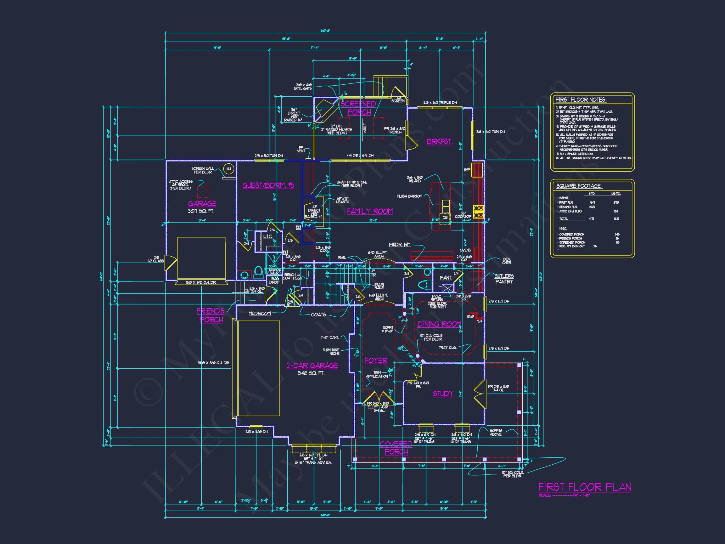 12-2629 HOUSE PLAN - Spacious Craftsman House Plan with 3 Floors and 5 Bedrooms 56 Spacious Craftsman house Plan with 3 Floors and 5 Bedrooms