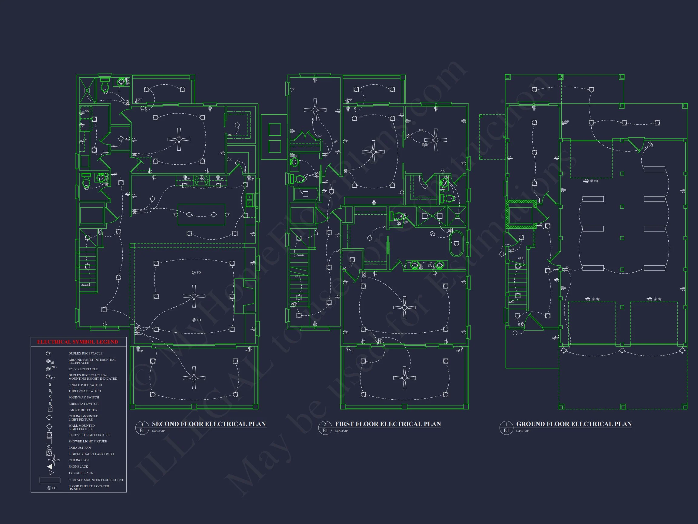 18-1576 HOUSE PLAN - Modern House Plan with CAD Designs, 3 Floors, and Open Spaces 16 Modern house Plan with CAD Designs, 3 Floors, and Open Spaces
