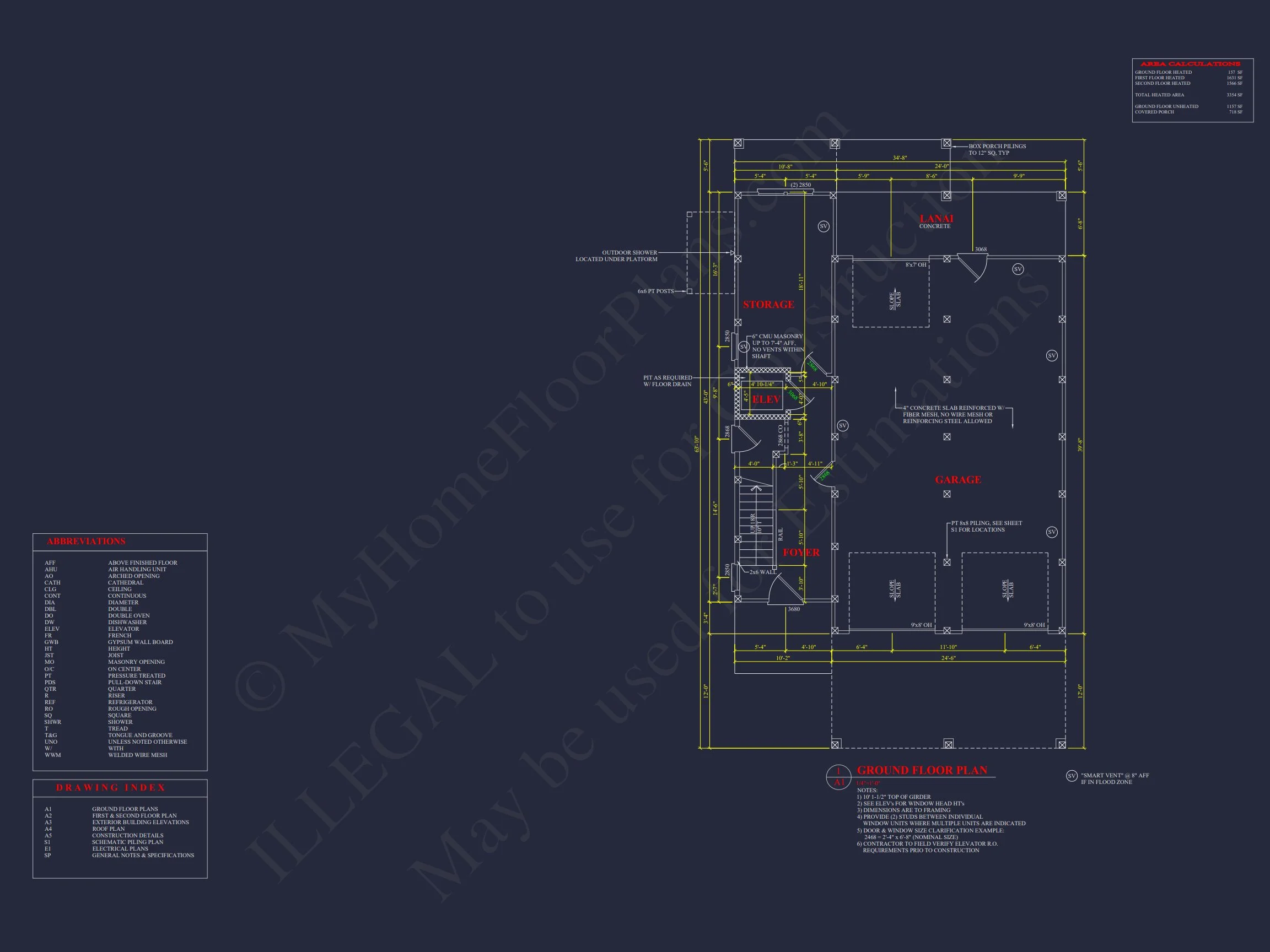 18-1576 HOUSE PLAN - Modern House Plan with CAD Designs, 3 Floors, and Open Spaces 14 Modern house Plan with CAD Designs, 3 Floors, and Open Spaces