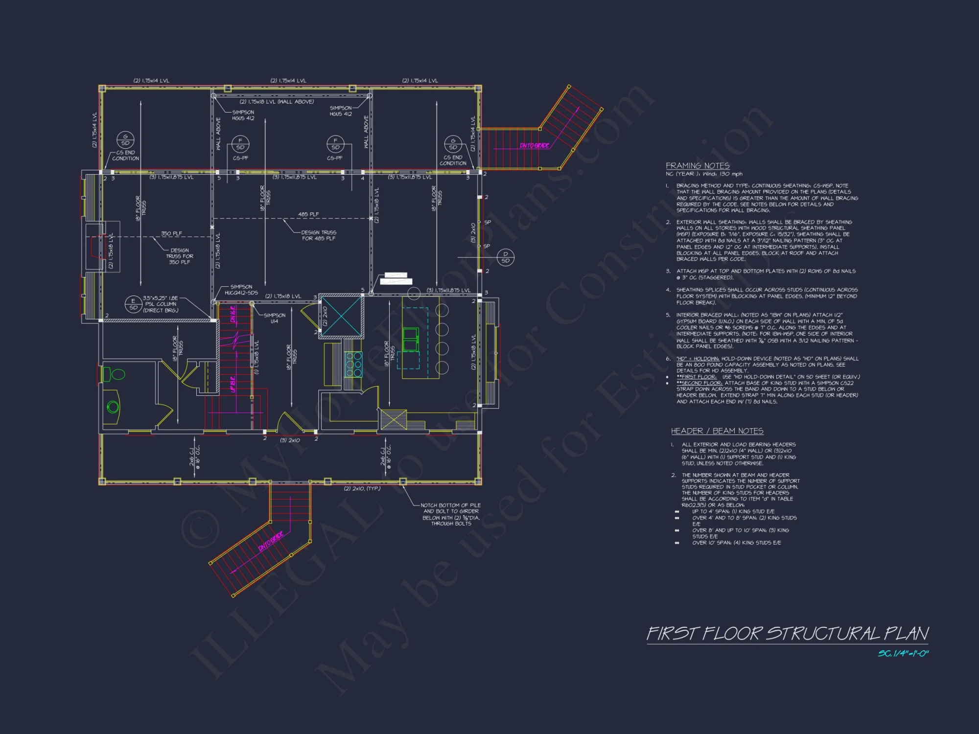 Custom Southern house Plan with Floor Plans and CAD Designs