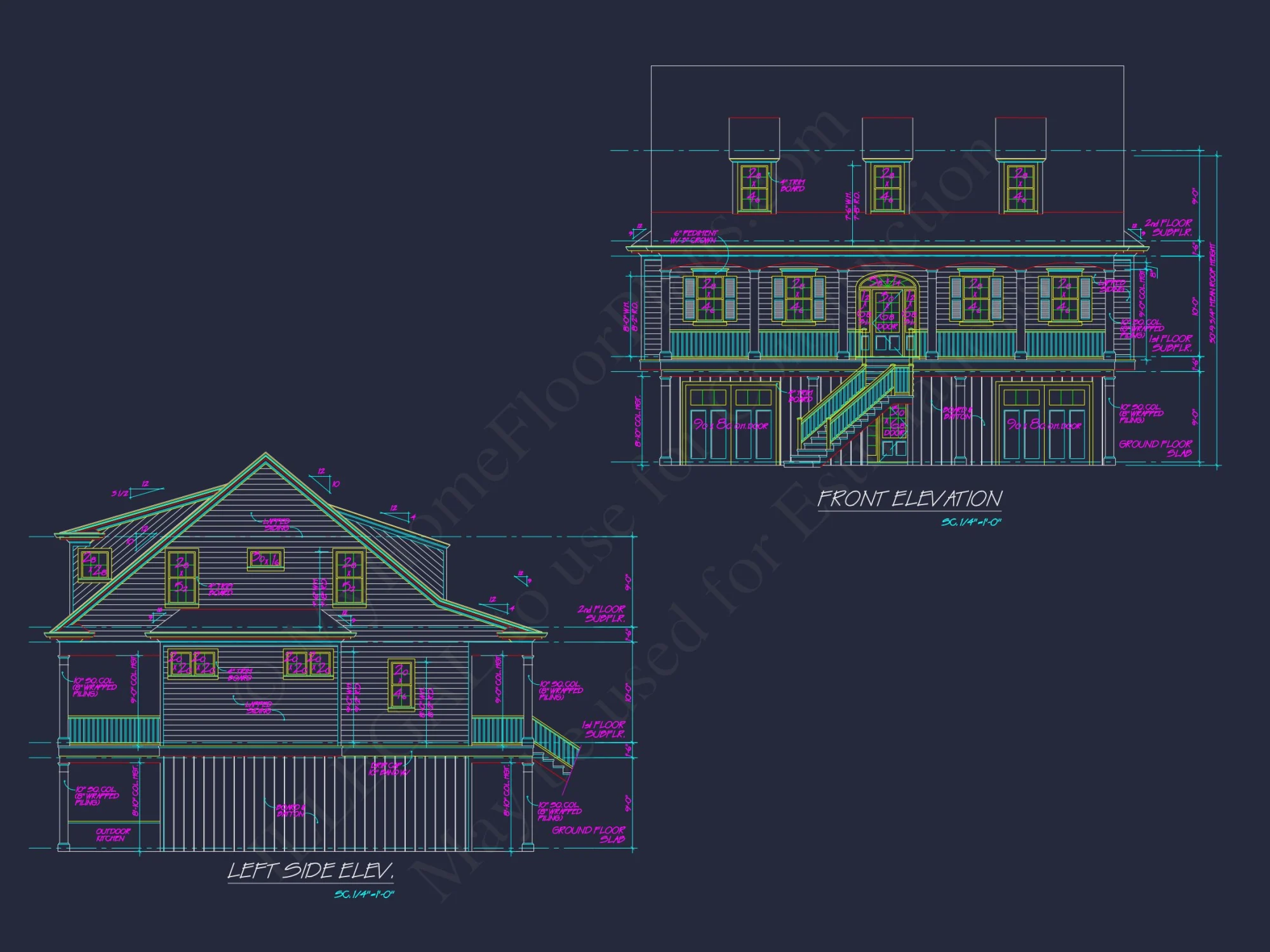 Custom Southern house Plan with Floor Plans and CAD Designs