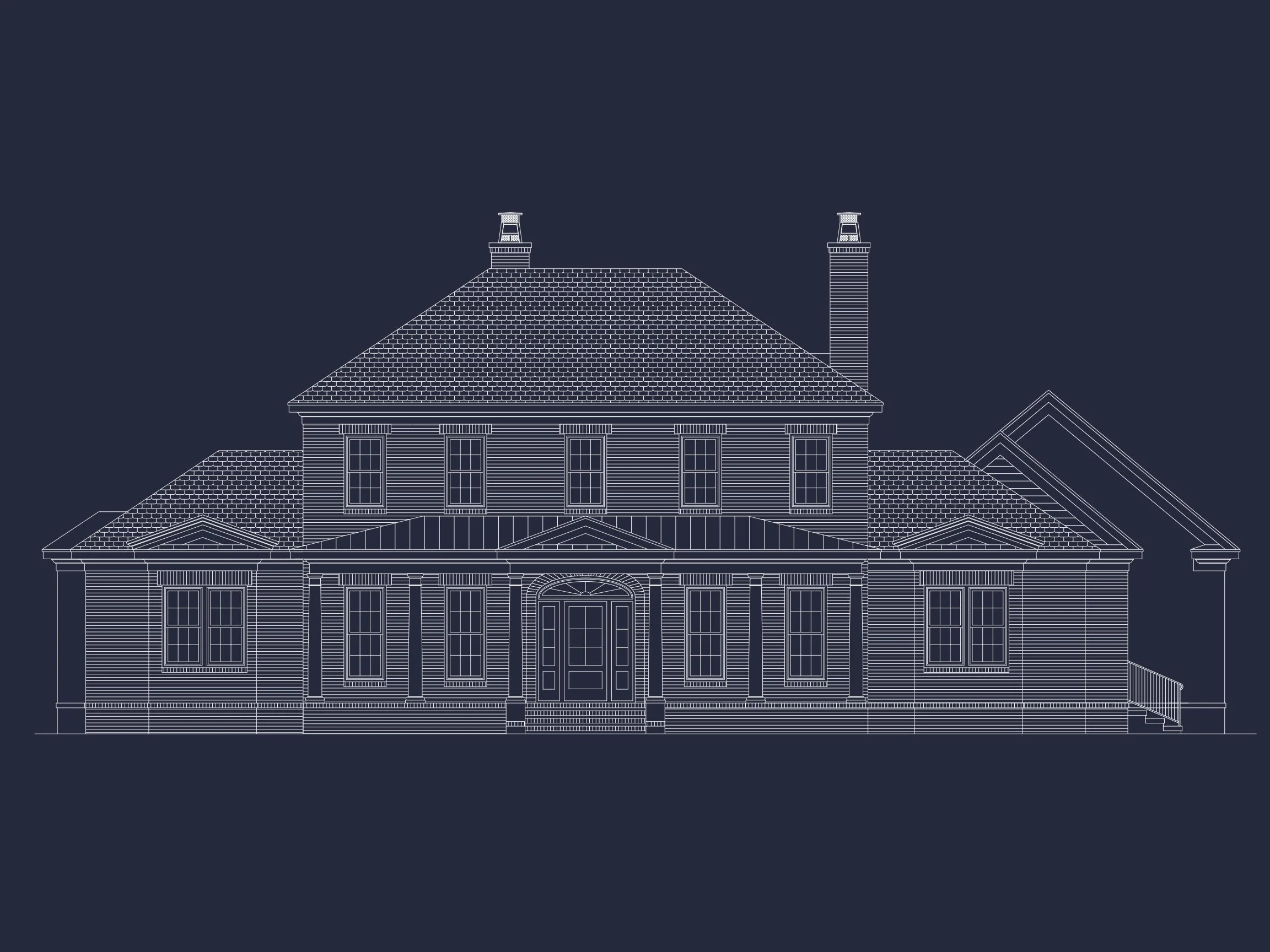 17-1739 HOUSE PLAN - 5-Bedroom Classical House Plan – Spacious 2-Story Home with Garage & Open Concept 67 Elegant 5-Bedroom house Floor Plan with 2 Stories and Garage