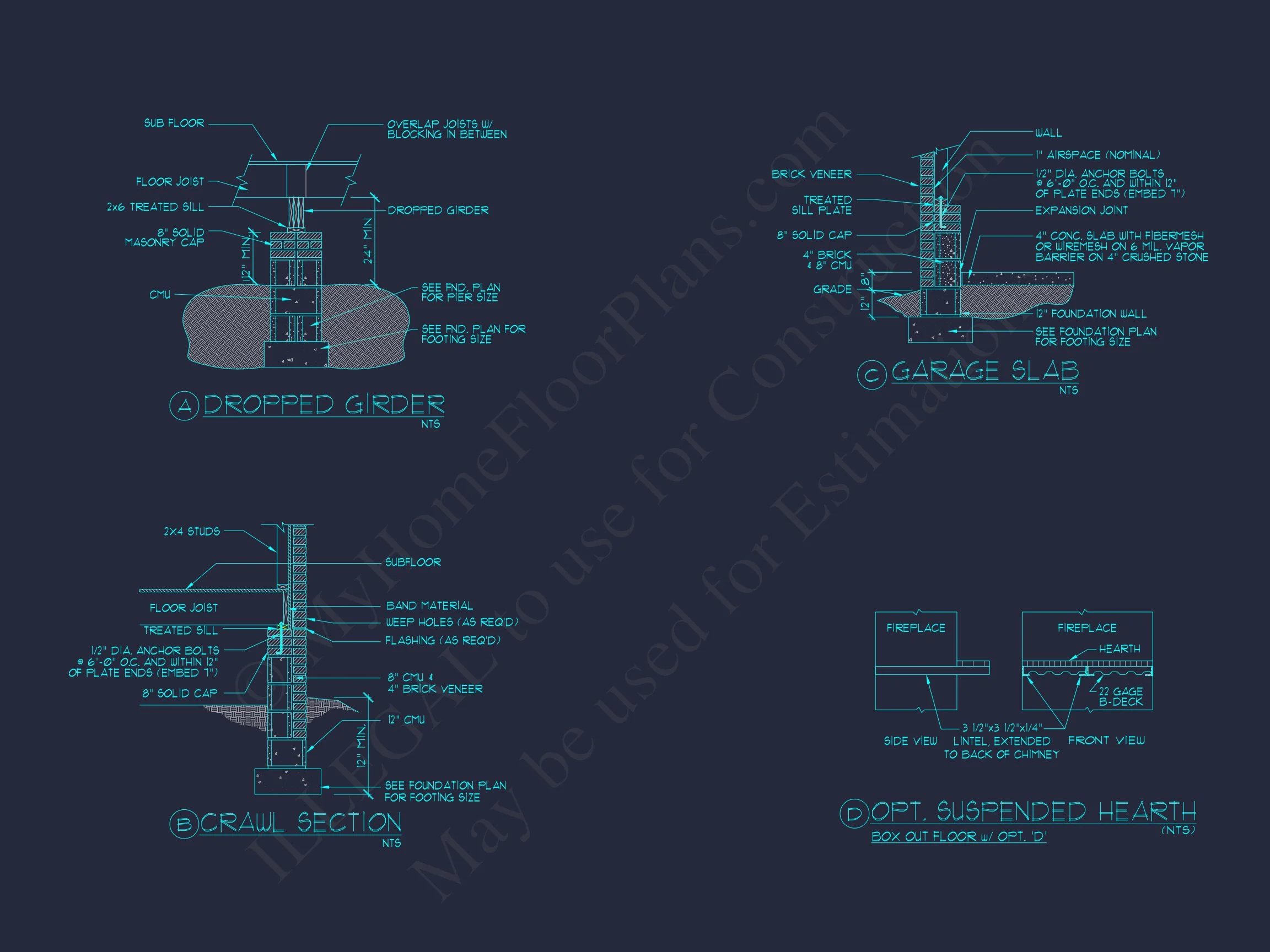 7-2213 HOUSE PLAN - French Country House Plan with 5 Bedrooms and Spacious CAD Design 15 French Country house Plan with 5 Bedrooms and Spacious CAD Design