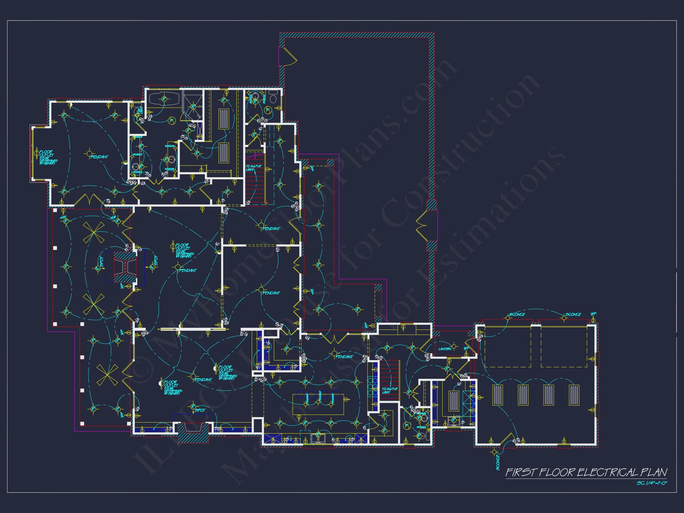 7-2213 HOUSE PLAN - French Country House Plan with 5 Bedrooms and Spacious CAD Design 8 French Country house Plan with 5 Bedrooms and Spacious CAD Design
