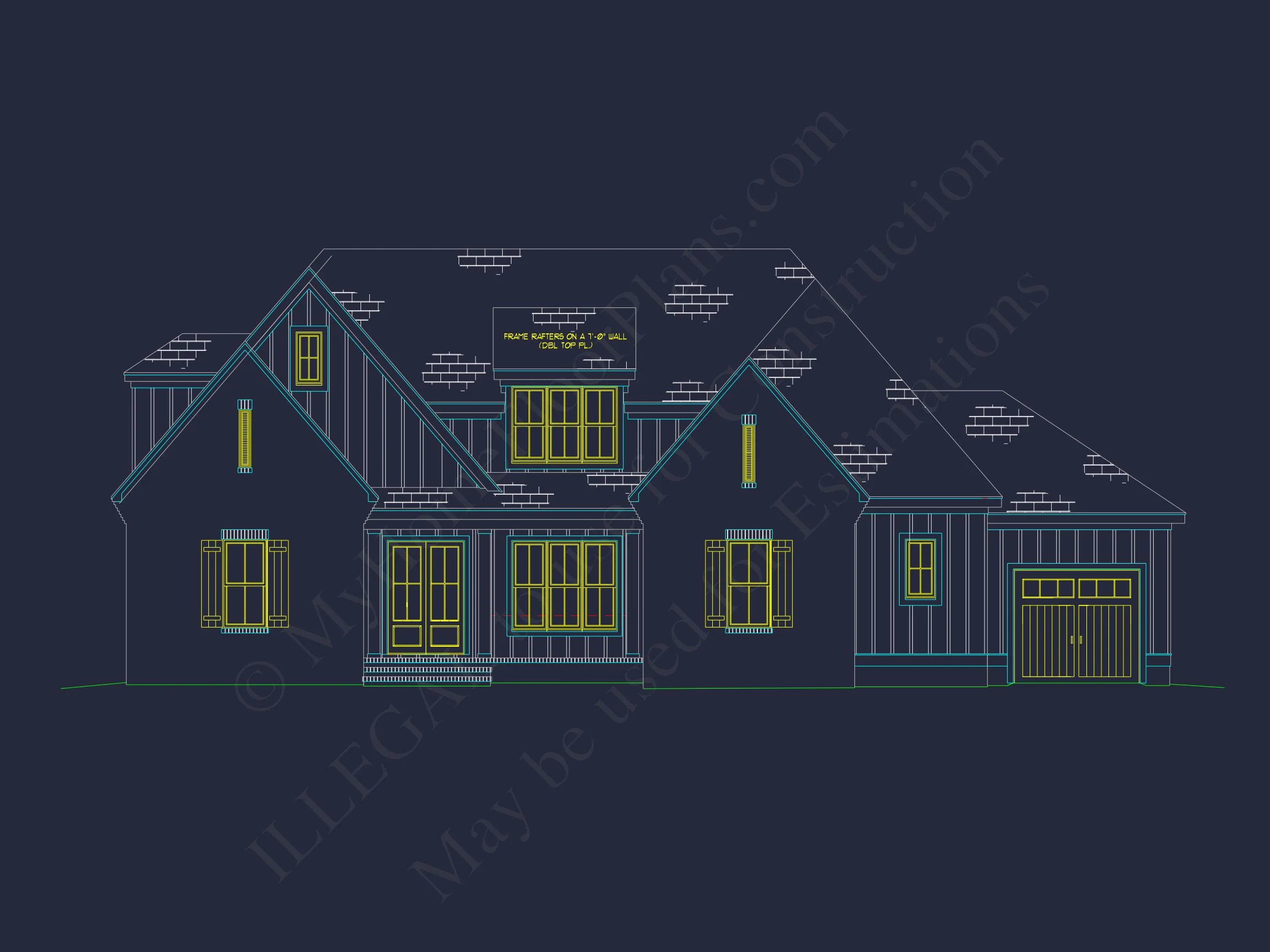 20-2199C HOUSE PLAN - Spacious House Plan with 4 Bedrooms, CAD Designs & Blueprint 56 Spacious house Plan with 4 Bedrooms, CAD Designs & Blueprint