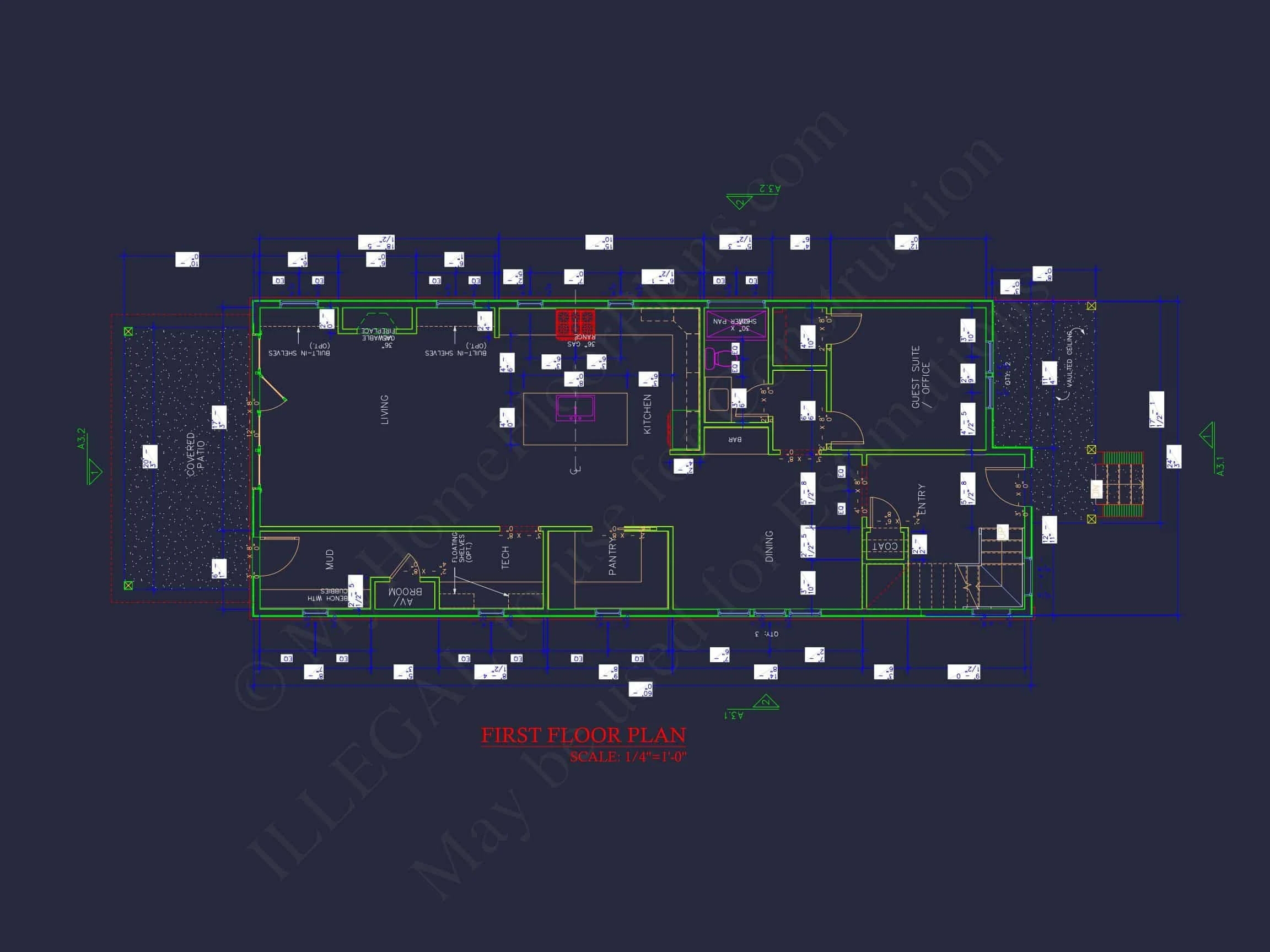20-2094 HOUSE PLAN - Versatile Modern House Design with Floor Plan and CAD Blueprint 7 Versatile Modern house Design with Floor Plan and CAD Blueprint