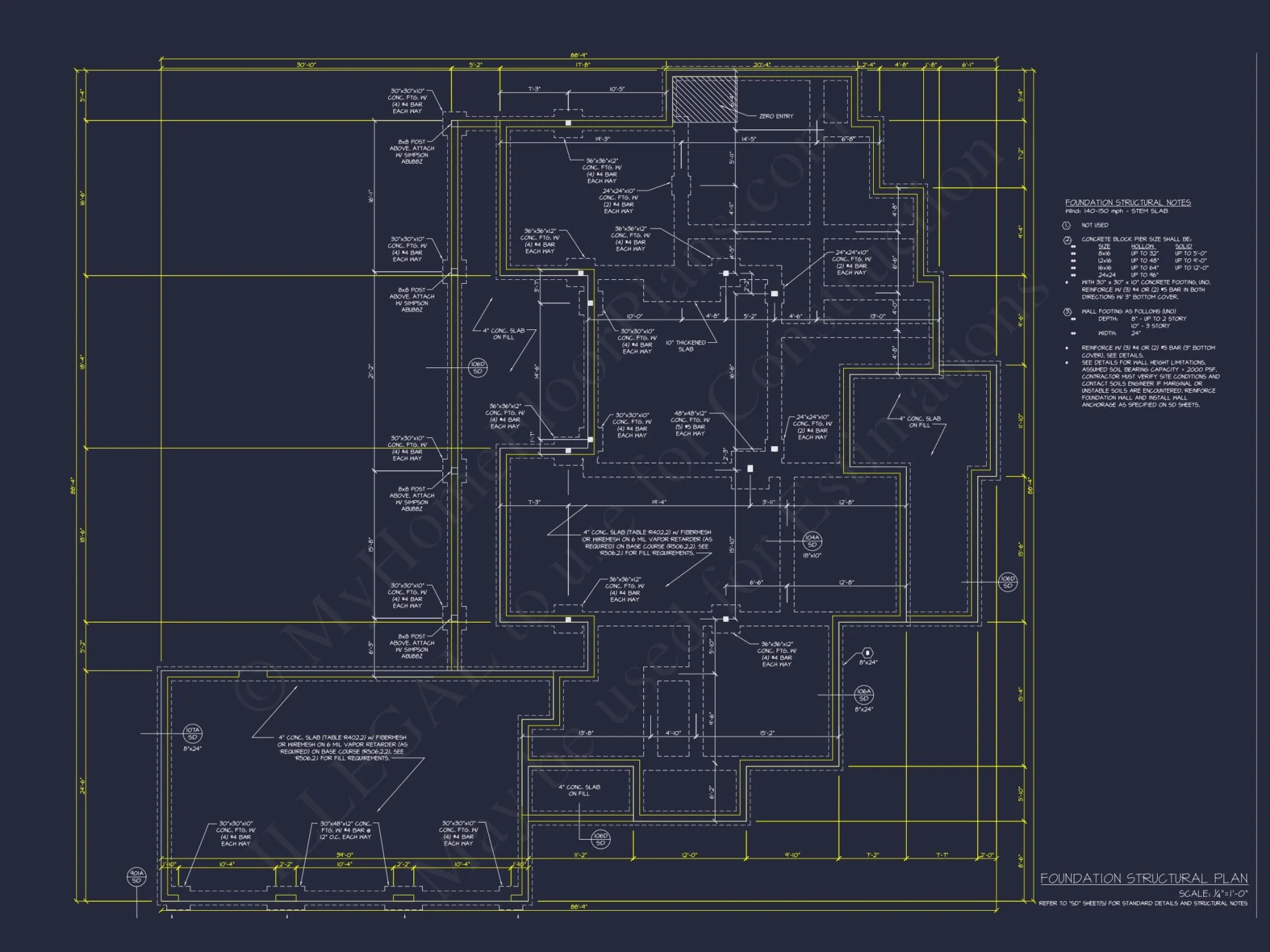 Stunning 4-Bedroom house Floor Plan with CAD Designs