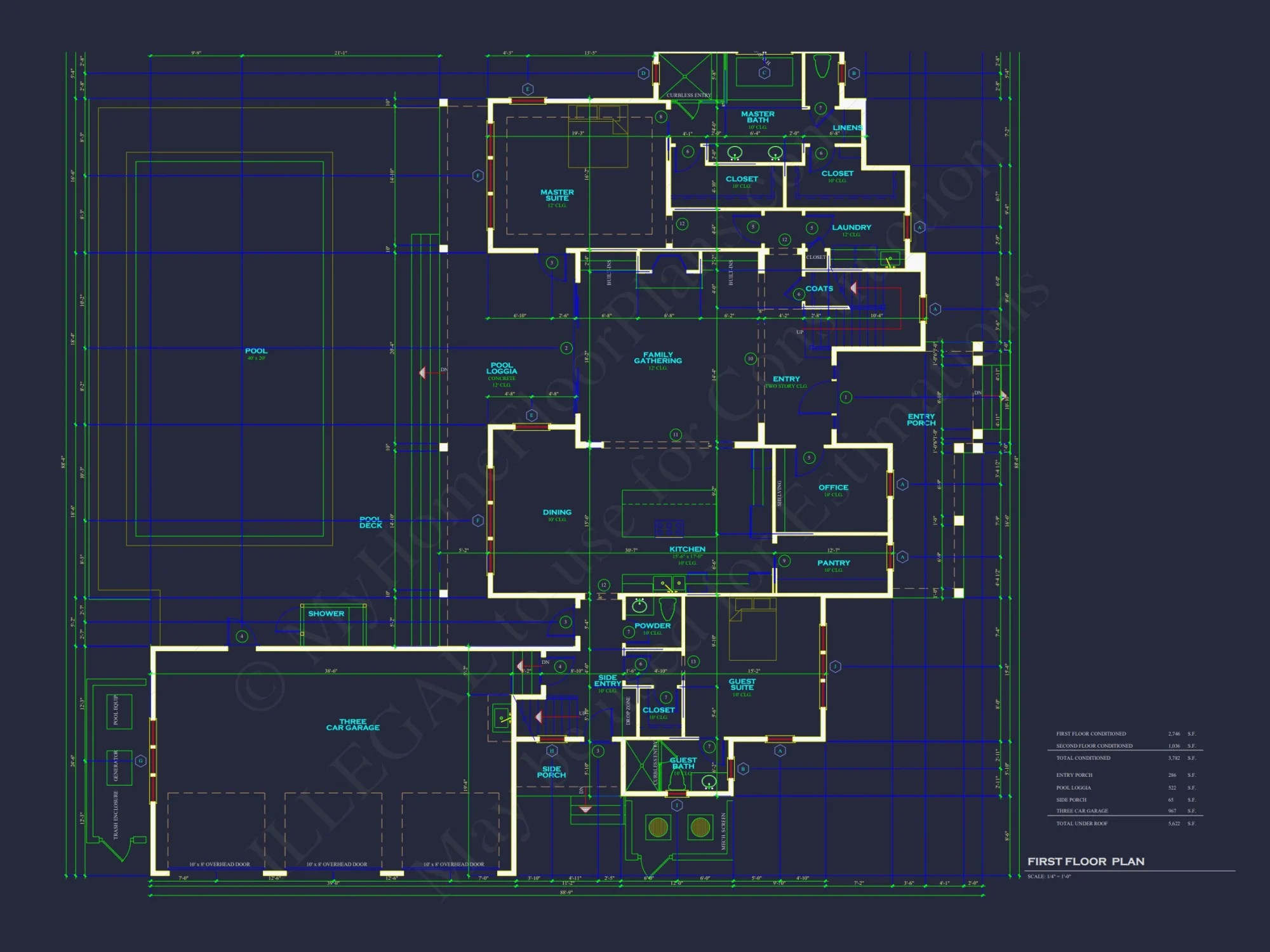 Stunning 4-Bedroom house Floor Plan with CAD Designs