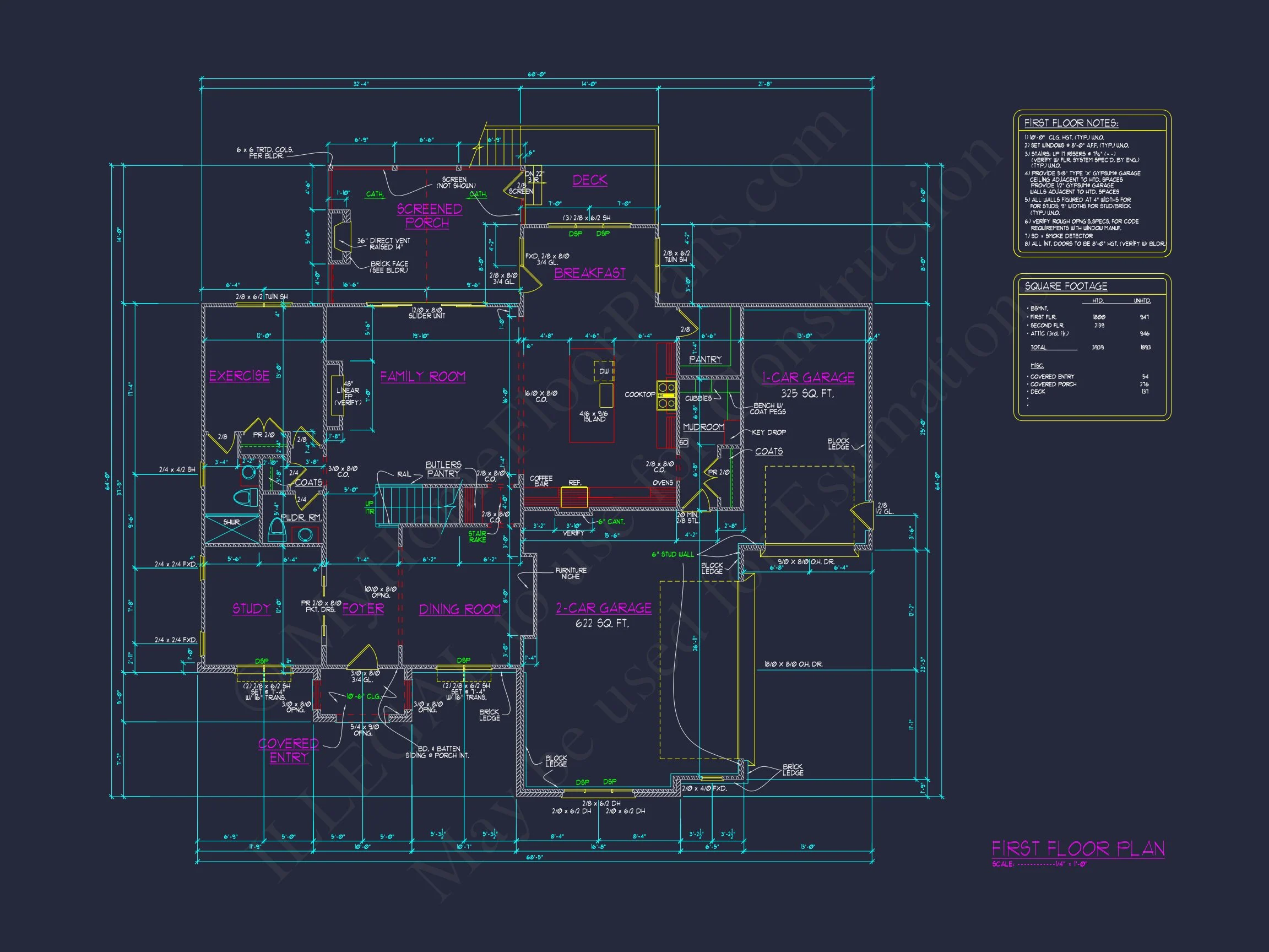 20-1846F HOUSE PLAN - Spacious Farmhouse House Plan with Detailed Floor Blueprint 32 Spacious Farmhouse house Plan with Detailed Floor Blueprint