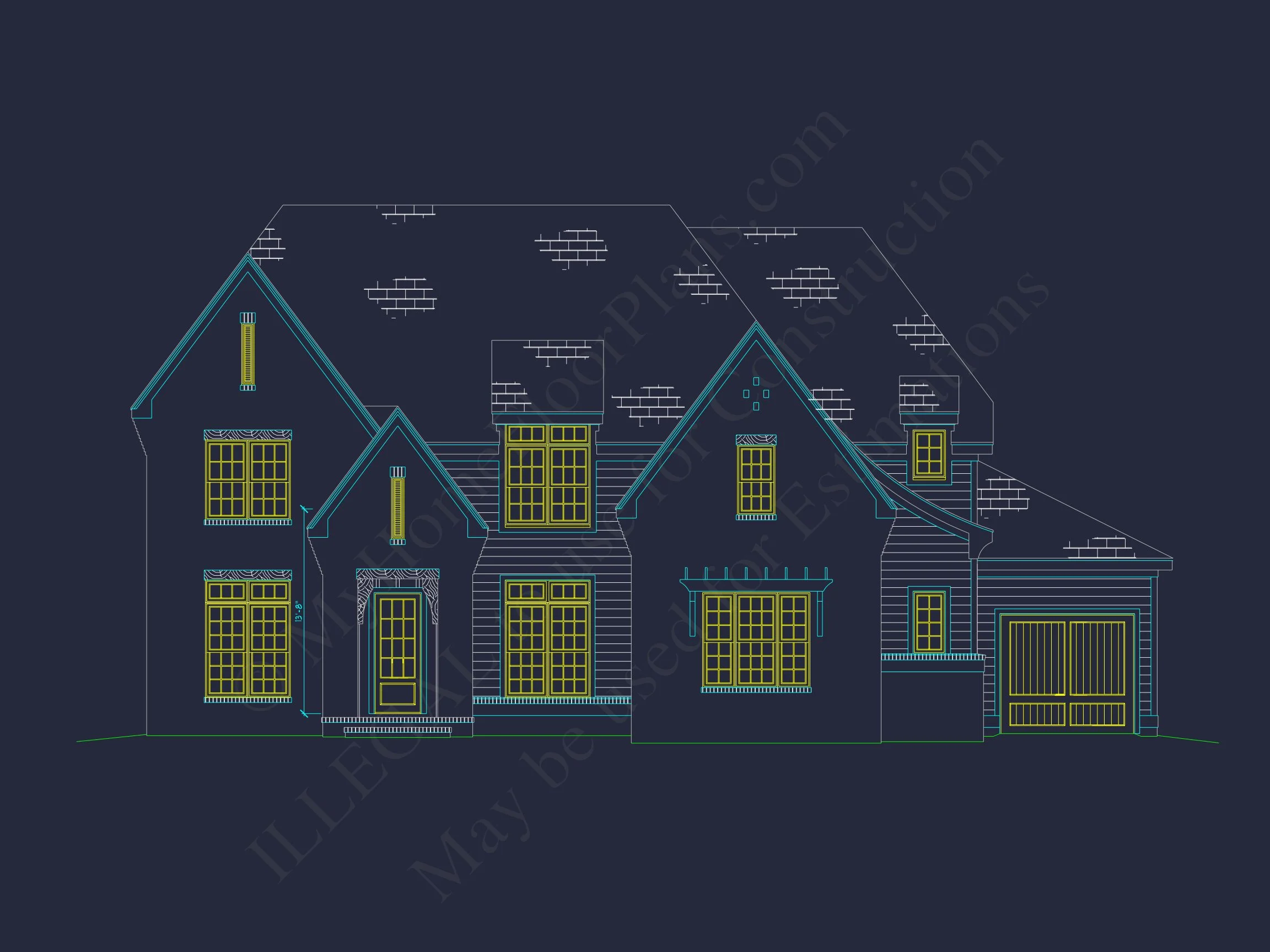 20-1846F HOUSE PLAN - Spacious Farmhouse House Plan with Detailed Floor Blueprint 26 Spacious Farmhouse house Plan with Detailed Floor Blueprint