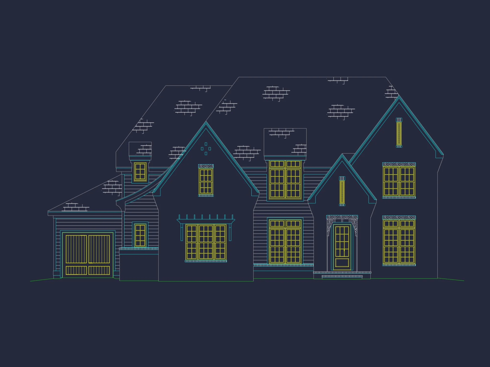 Elegant house Plan with Architectural Designs and CAD Blueprints