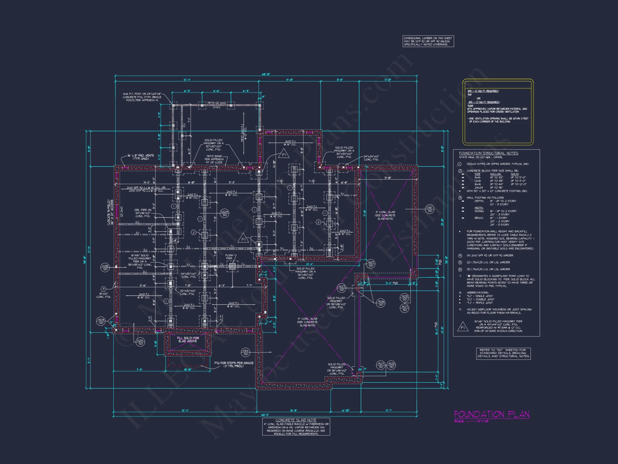 Modern Suburban house Plan with Detailed Blueprint Designs