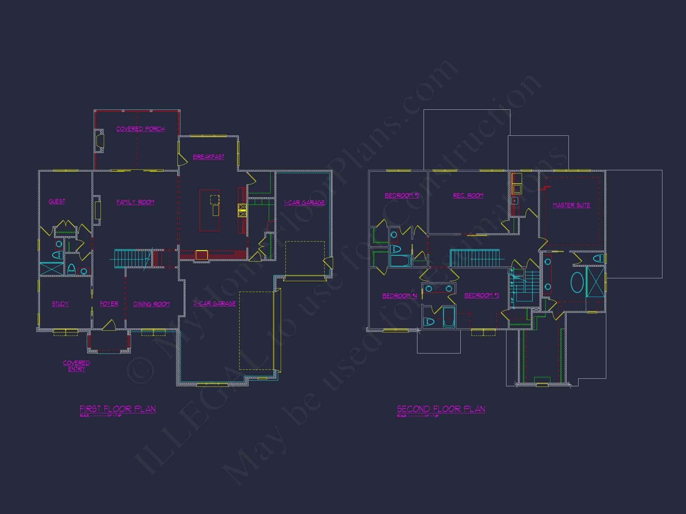 20-1846A HOUSE PLAN - Modern Suburban House Plan with Detailed Blueprint Designs 33 Modern Suburban house Plan with Detailed Blueprint Designs