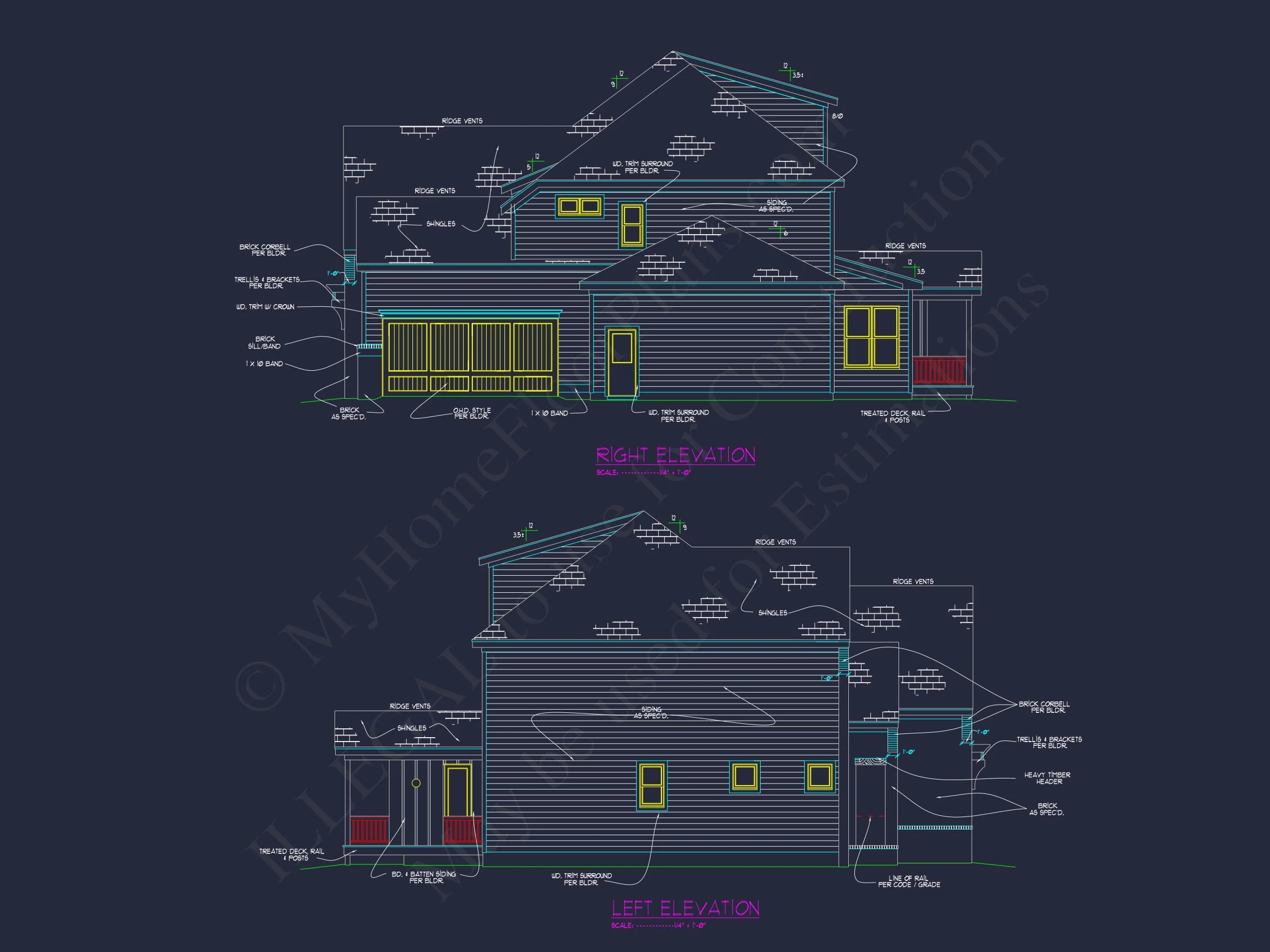 20-1846A HOUSE PLAN - Modern Suburban House Plan with Detailed Blueprint Designs 32 Modern Suburban house Plan with Detailed Blueprint Designs