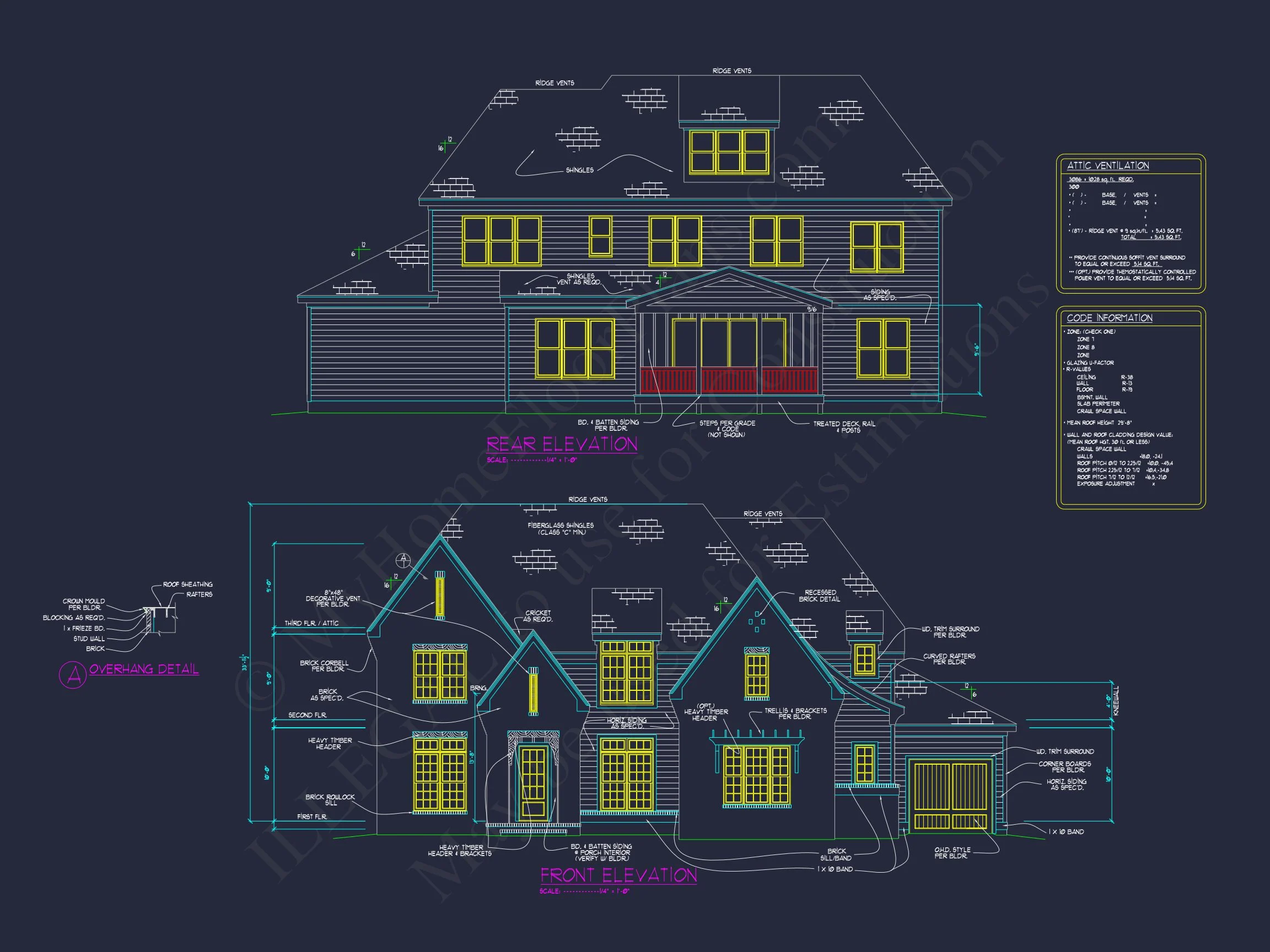 20-1846A HOUSE PLAN - Modern Suburban House Plan with Detailed Blueprint Designs 31 Modern Suburban house Plan with Detailed Blueprint Designs