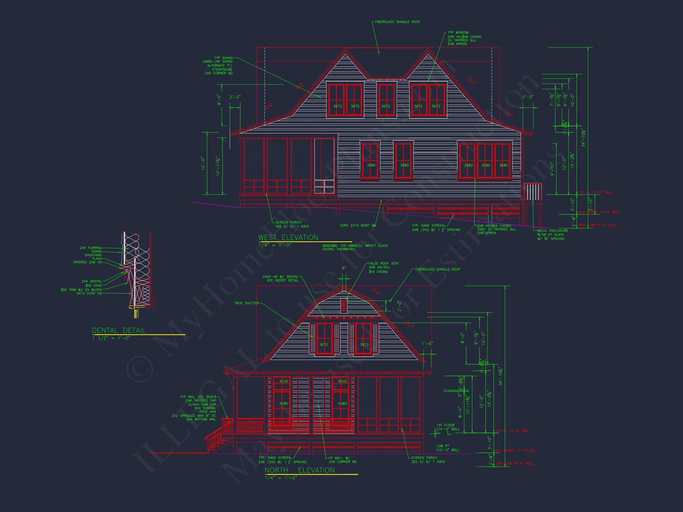 20-1726 HOUSE PLAN - Architectural House Design Blueprint with 2 Floors and CAD 3 Architectural house Design Blueprint with 2 Floors and CAD