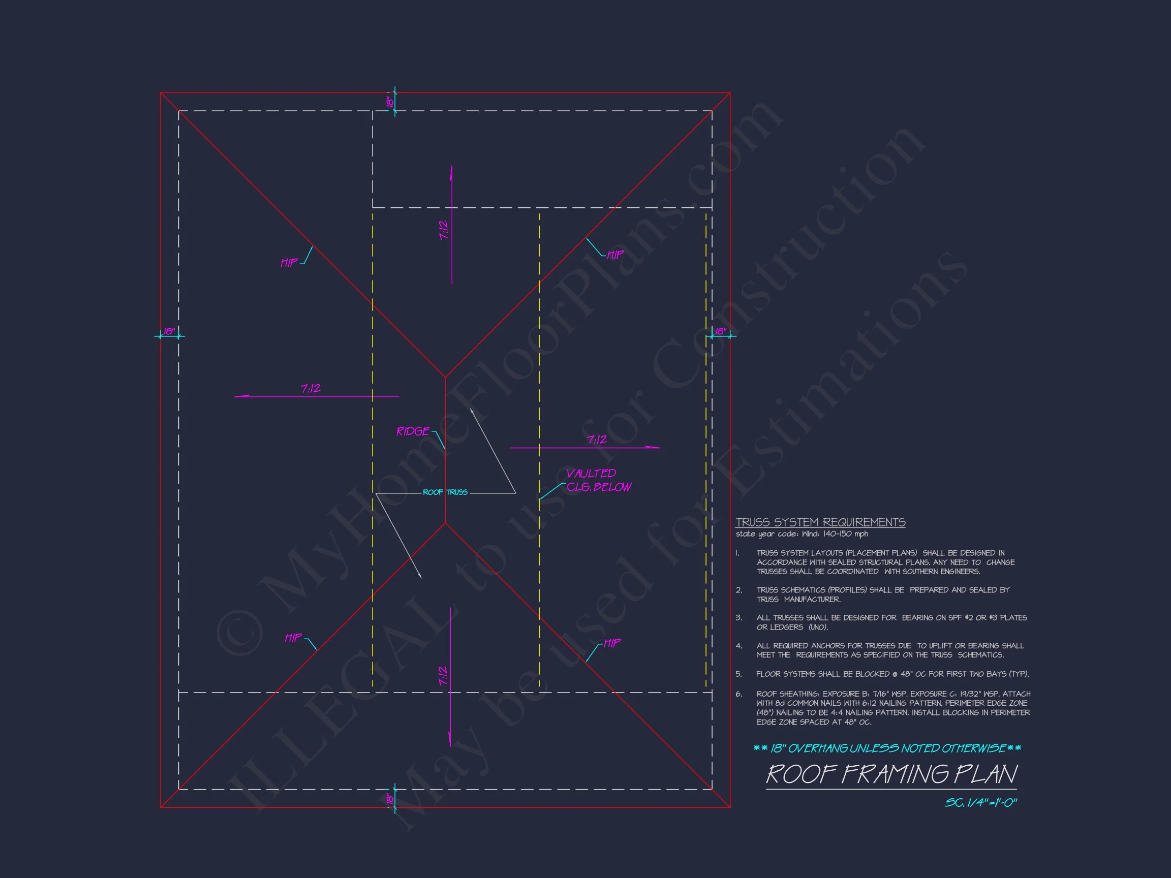 20-1520 HOUSE PLAN - Custom Coastal House Floor Plan with CAD Designs and Blueprints 18 Custom Coastal house Floor Plan with CAD Designs and Blueprints