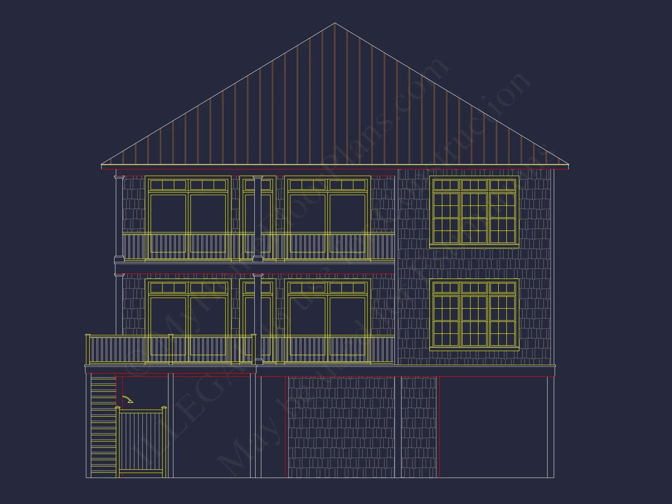 20-1520 HOUSE PLAN - Custom Coastal House Floor Plan with CAD Designs and Blueprints 4 Custom Coastal house Floor Plan with CAD Designs and Blueprints