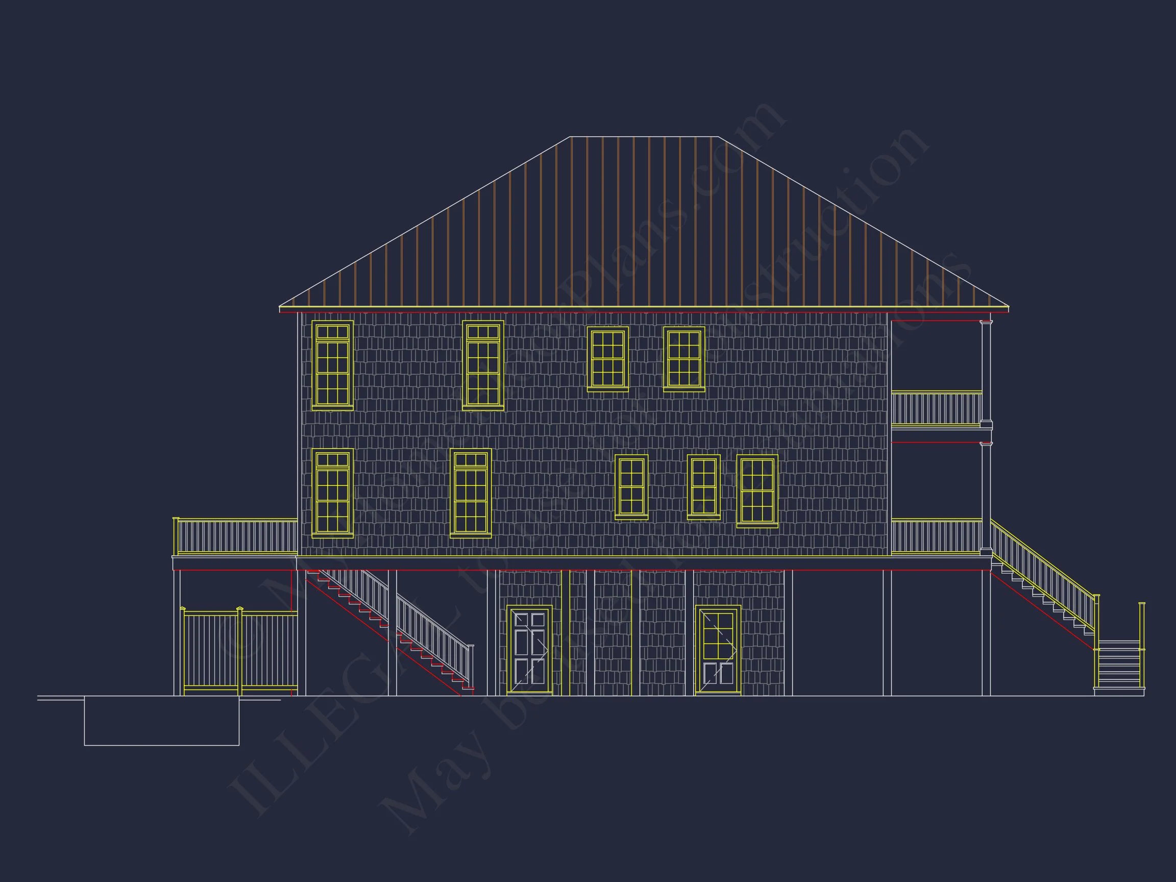 20-1520 HOUSE PLAN - Custom Coastal House Floor Plan with CAD Designs and Blueprints 3 Custom Coastal house Floor Plan with CAD Designs and Blueprints