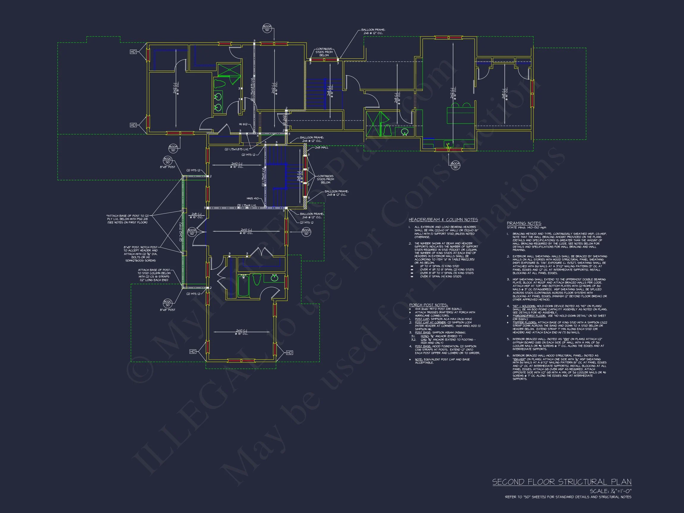 20-1366 HOUSE PLAN - Luxurious House Floor Plan with 4 Bedrooms | CAD Designs & Blueprints 13 CAD Designs & Blueprints